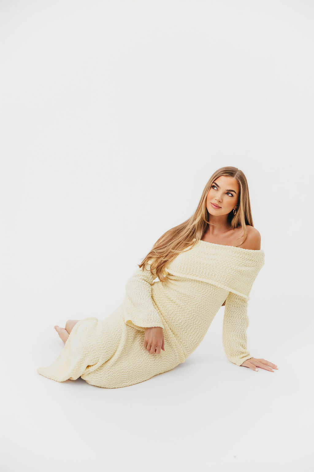 Butter Yellow Nora Knit Maxi Dress - Bump Friendly Maternity Dress for Pregnancy, Nursing & Postpartum | Comfortable Stretchy Fabric for Casual Wear, Baby Shower & Special Occasions