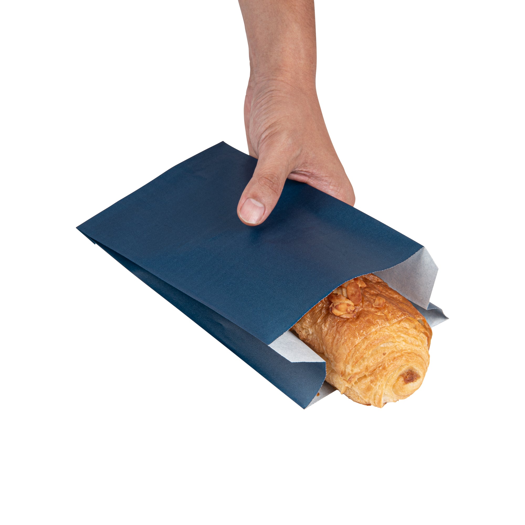 Midnight Blue Paper French Fry & Snack Bags - 5x3x8.75 Inches (100 Count) - Perfect for Parties, Food Trucks & Restaurants