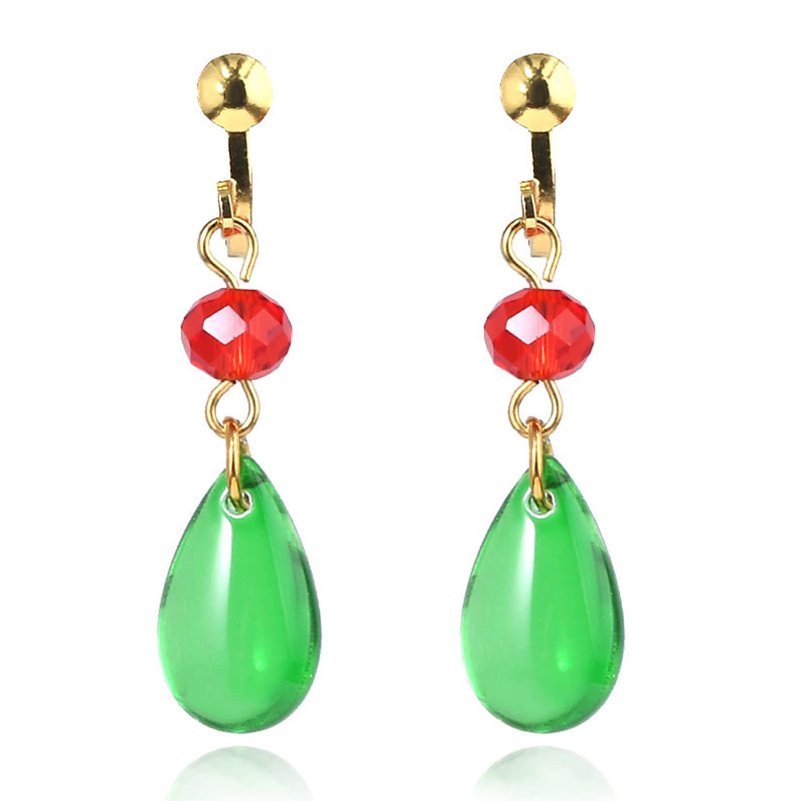 Howls Moving Castle Cosplay Earrings - Anime Green Drop Earrings for Women & Men - Perfect for Halloween, Cosplay Parties & Birthday Gifts - Studio Ghibli Inspired Jewelry
