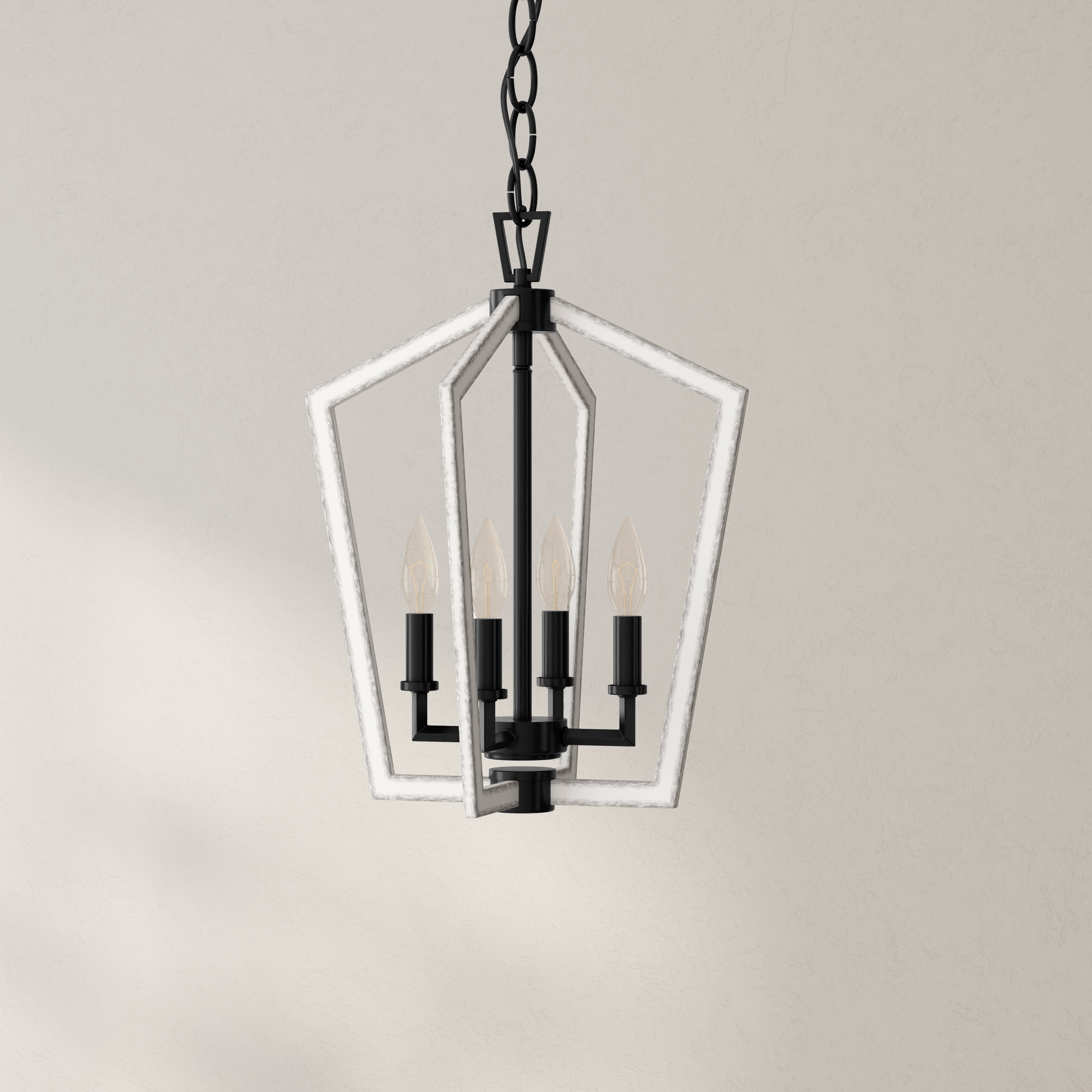Galloway Collection 18-Inch 4-Light Chandelier - Elegant Ceiling Lighting Fixture for Dining Room, Bedroom, or Living Room Decor