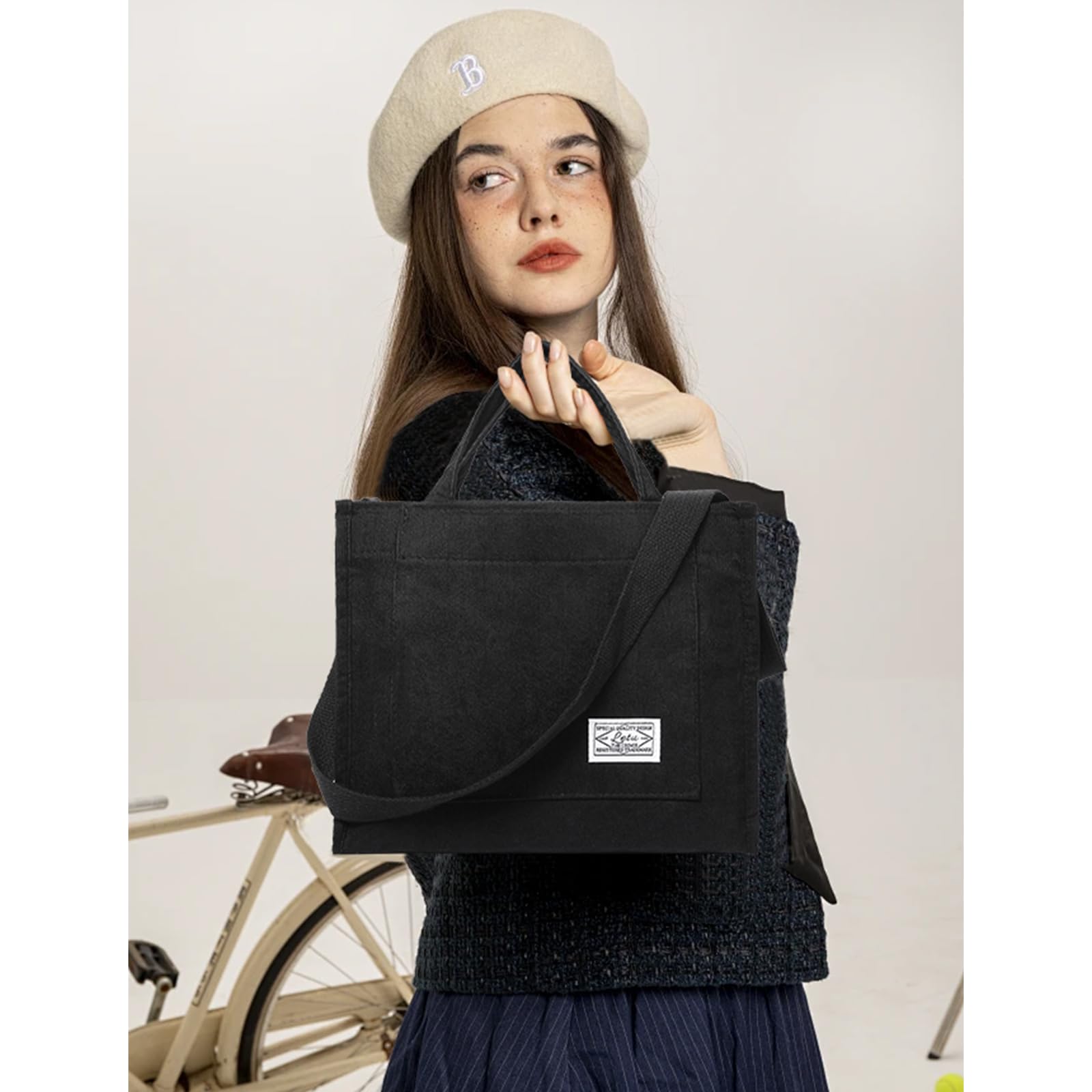 GAEKEAO Women's Corduroy Tote Bag - Stylish Hobo Crossbody Purse with Shoulder Strap, Versatile Handbag Satchel for Work, Travel & Shopping