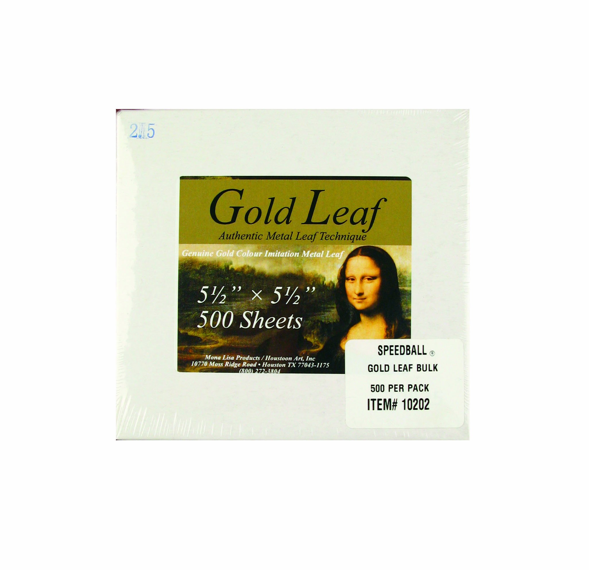 Speedball Mona Lisa Composition Metal Leaf - 500 Sheets of Premium Gold Leaf for Gilding, Calligraphy & Art Projects | Perfect for DIY Crafts, Home Decor & Professional Artwork