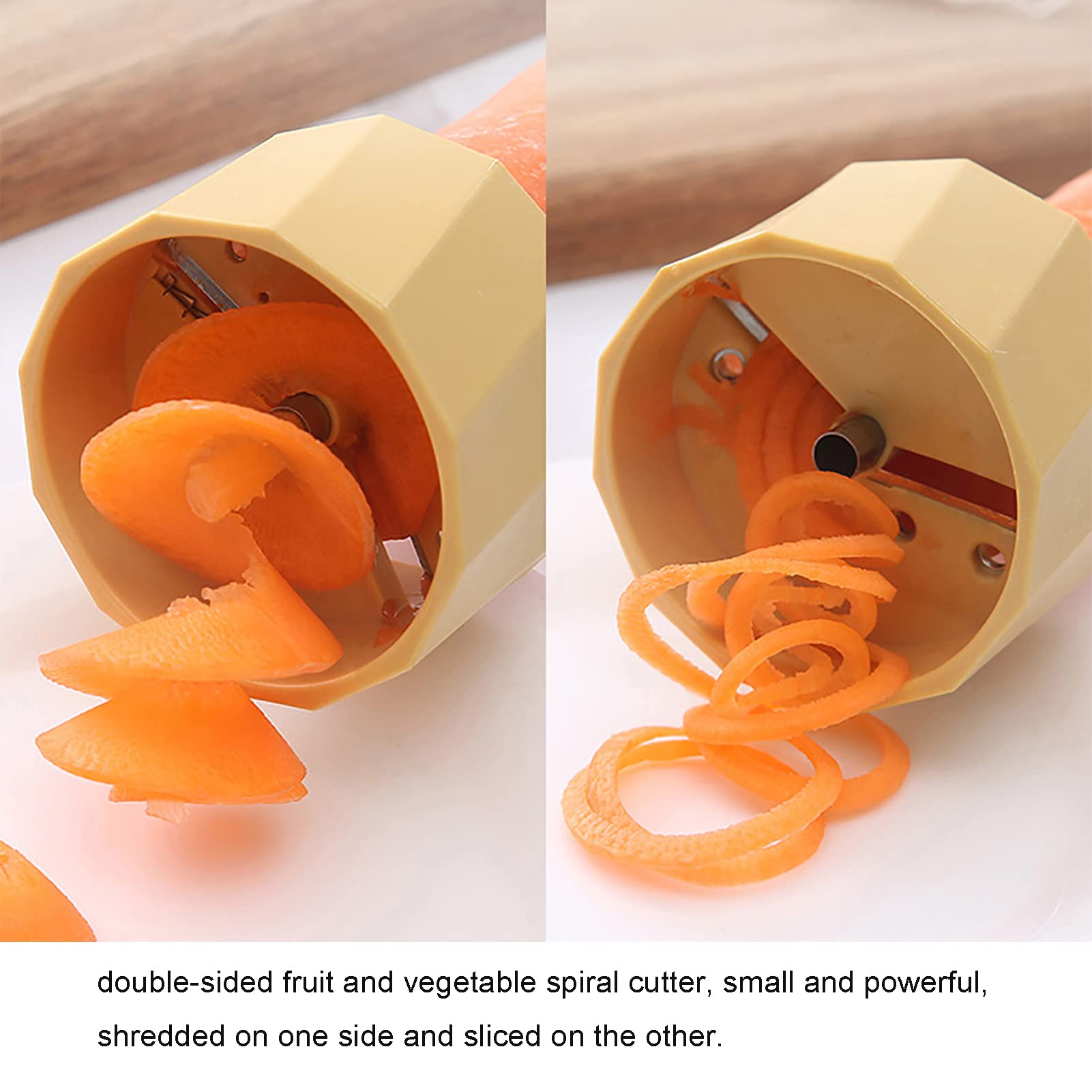 Mini Spiralizer for Vegetables - Handheld Zucchini Noodle Maker & Zester - Perfect for Carrots, Radish, Cucumber - Create Healthy Zoodles for Salads, Pasta & Meal Prep