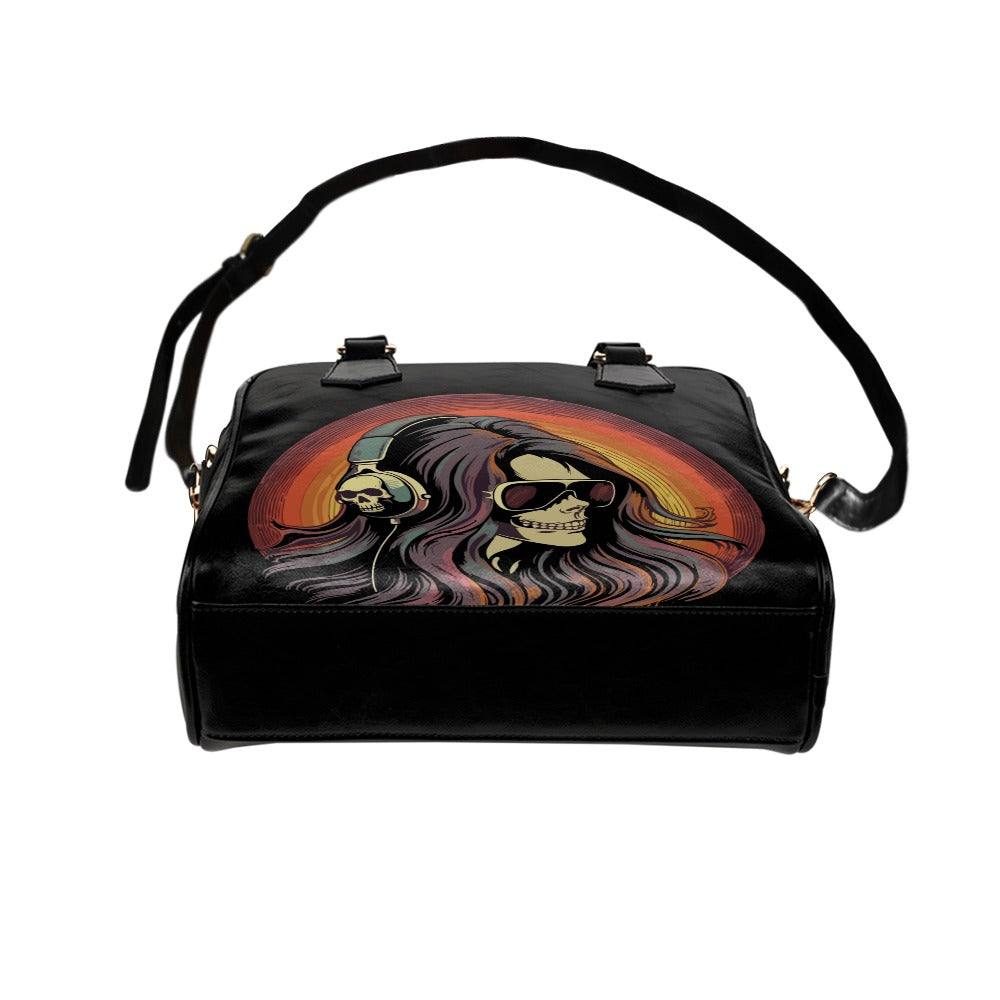 Punk Rock Skull Girl Shoulder Bag - Gothic Crossbody Purse for Women, Alternative Fashion Accessory | Perfect for Concerts, Night Out & Halloween Costume