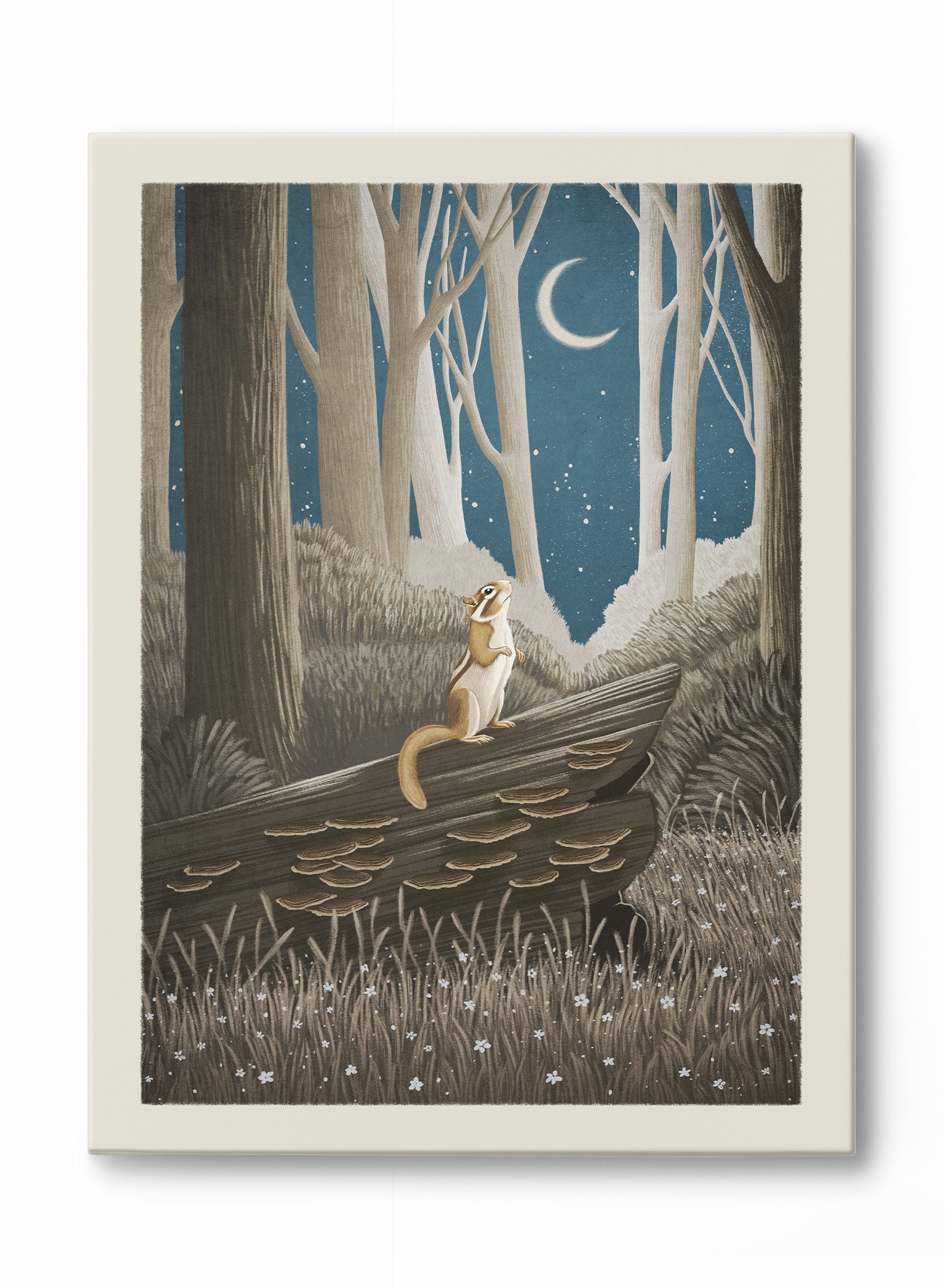 Crescent Moon Musings Wall Art Poster - Celestial Decor for Bedroom, Living Room & Office - Perfect for Home Decor, Gifts & Meditation Spaces