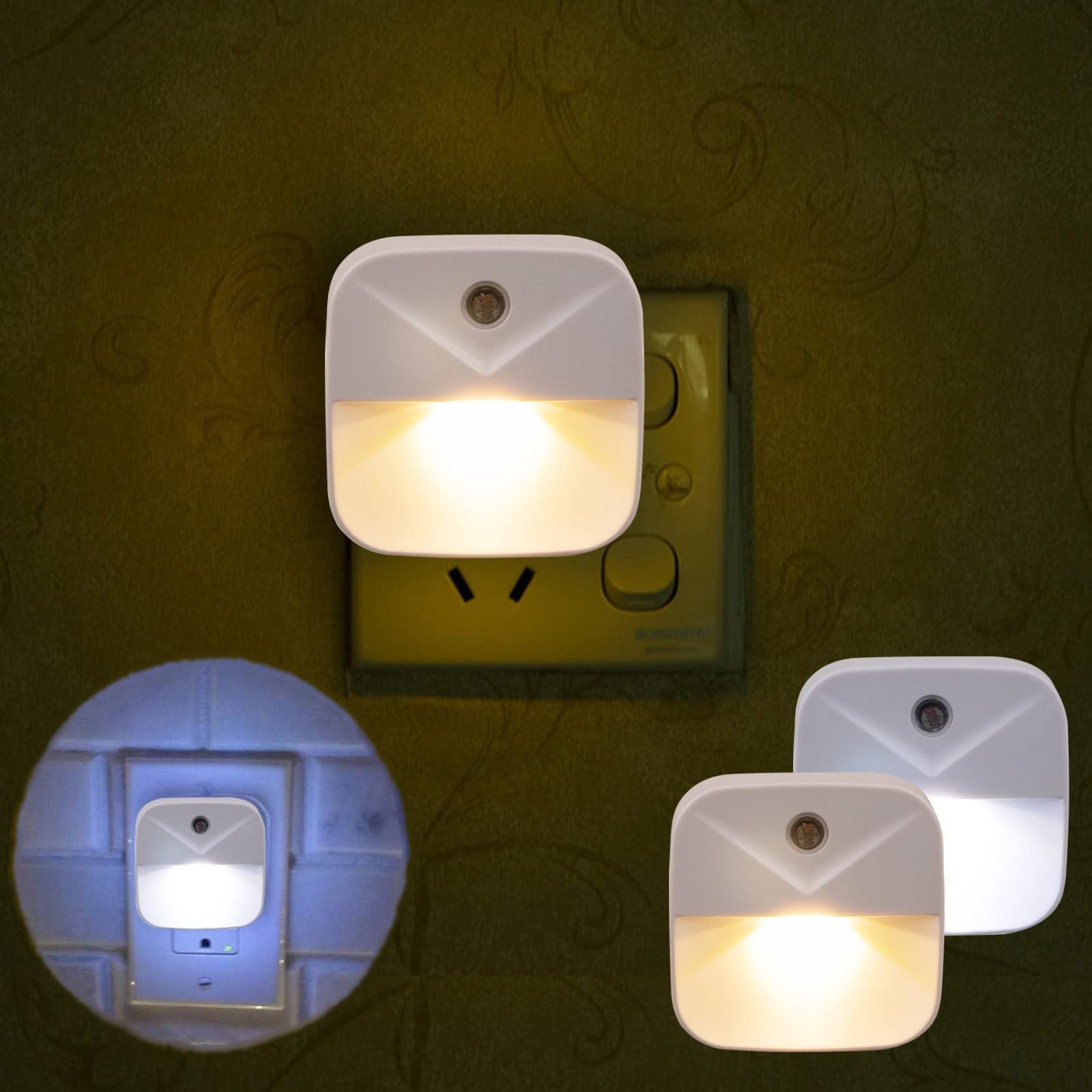 Motion Sensor Night Light Plug In - Energy Efficient LED Night Light with Warm Light for Bedroom, Bathroom, Kitchen, Hallway & Stairs | Perfect for Safety, Convenience & Energy Savings