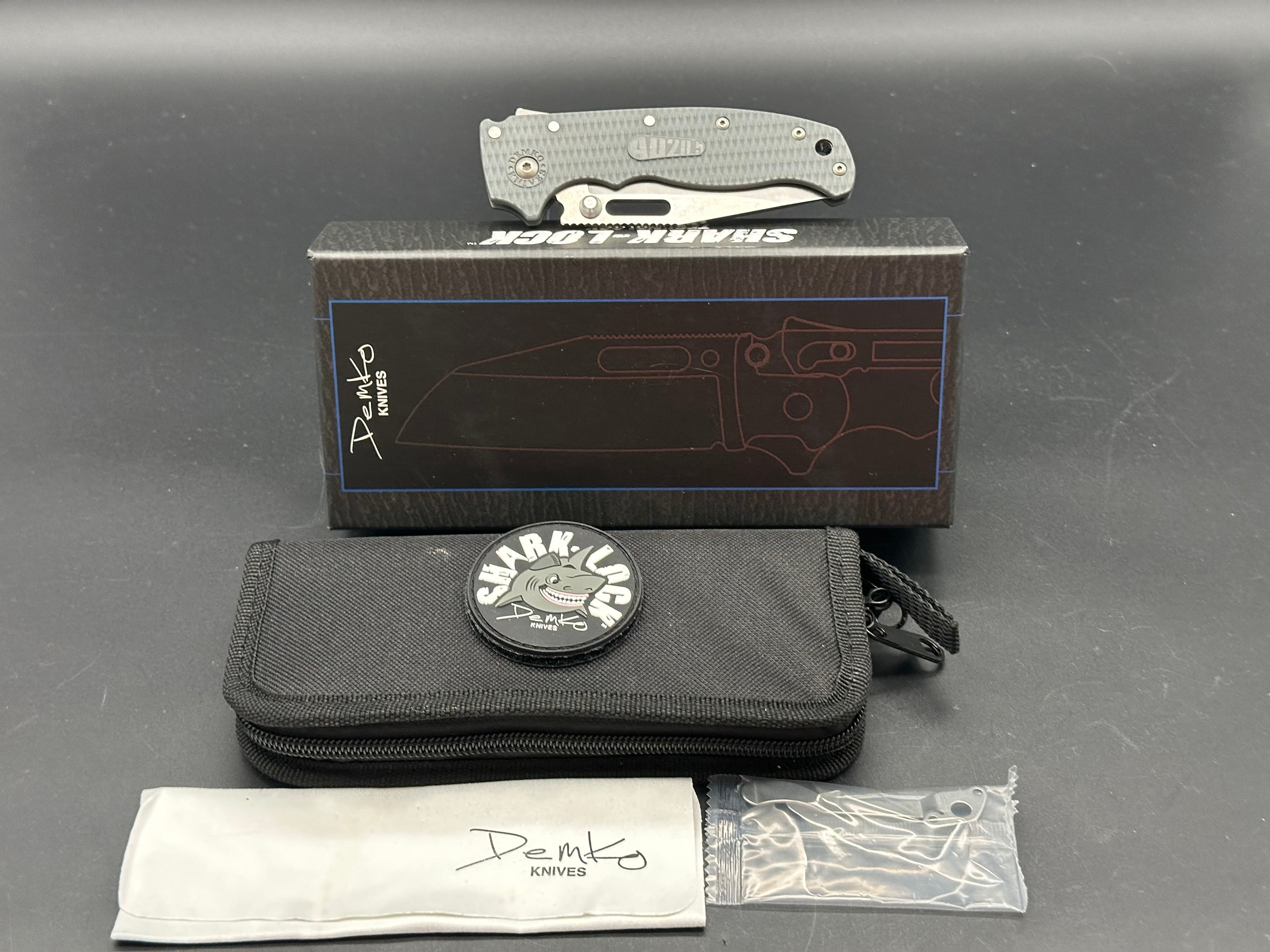 Demko AD 20.5 Folding Knife - Grey Grivory Handle with AUS10A Blade | EDC, Outdoor Camping & Survival Tool