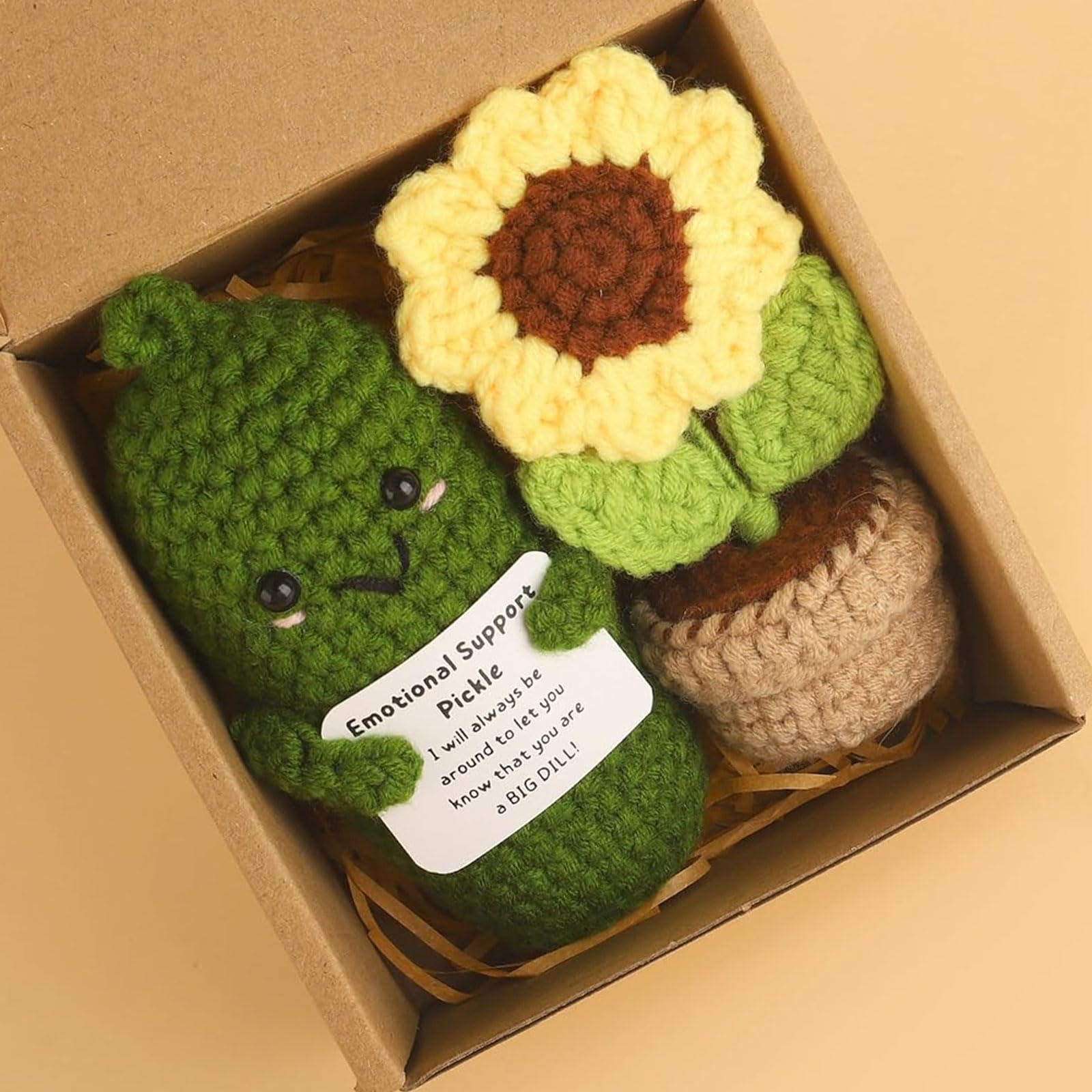 Funny Emotional Support Sunflower Mini Office Desk Decor - Inspirational Best Friend Sister Birthday & Anniversary Gift for Home, Work, or Study Spaces