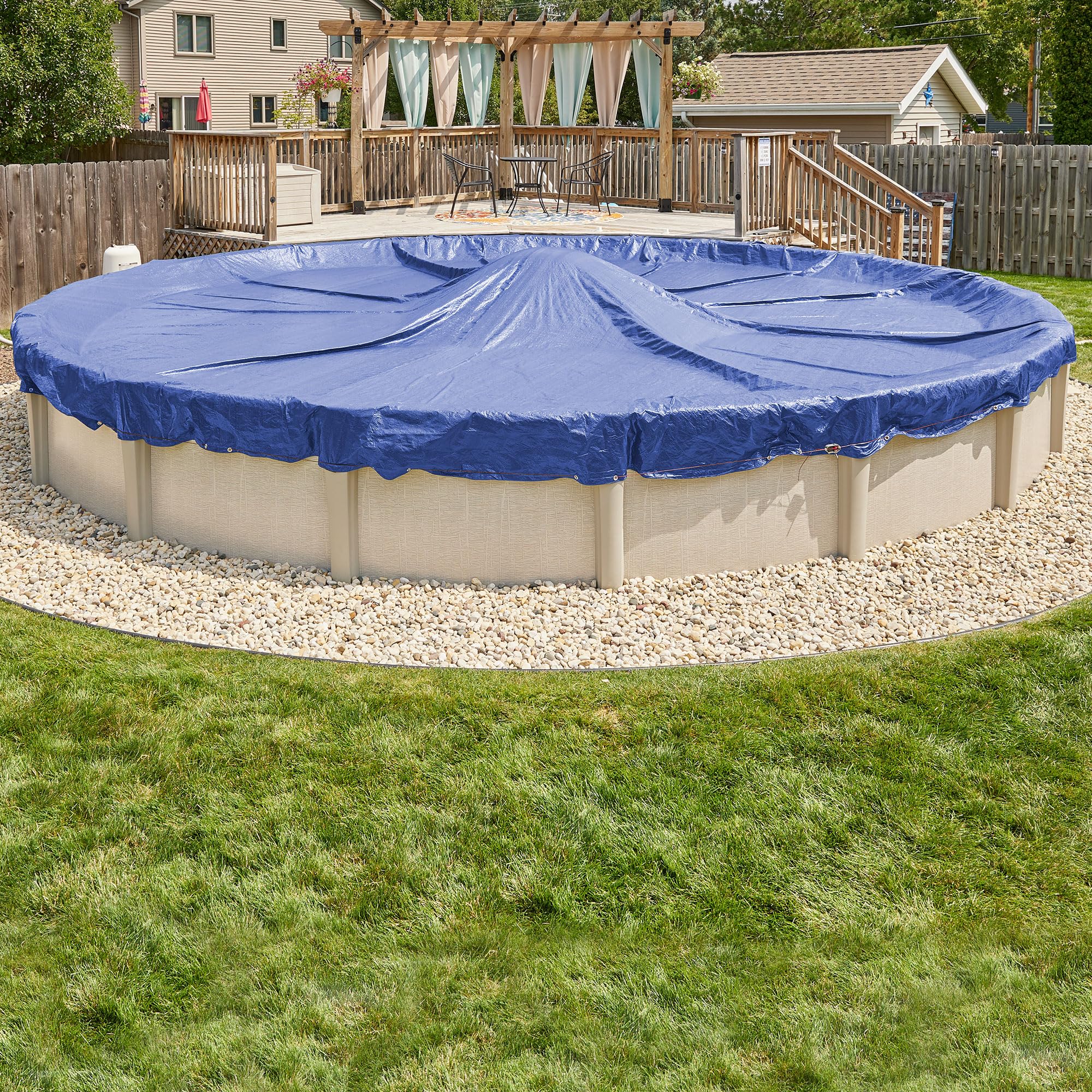 Doheny's Heavy-Duty Winter Pool Covers for Above Ground Pools - Premium Commercial-Grade Protection with Reinforced Material | Perfect for Snow, Ice, and Leaf Protection During Cold Months