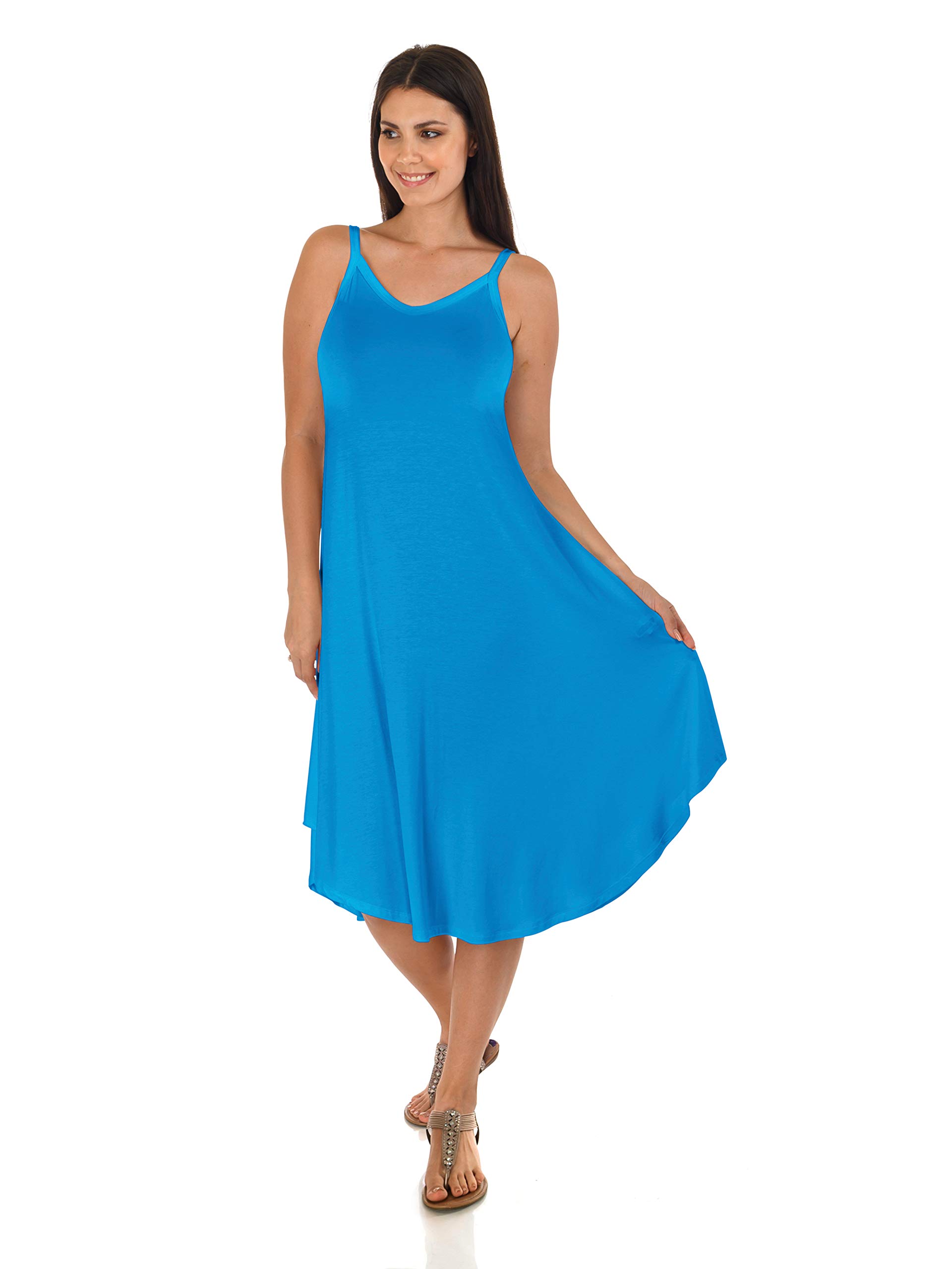 DFF Shop Women's Casual Sleeveless Round Hem Midi Dresses - Summer Beachwear & Boho Style (Sizes S-5X) | Perfect for Vacations, Parties & Everyday Wear