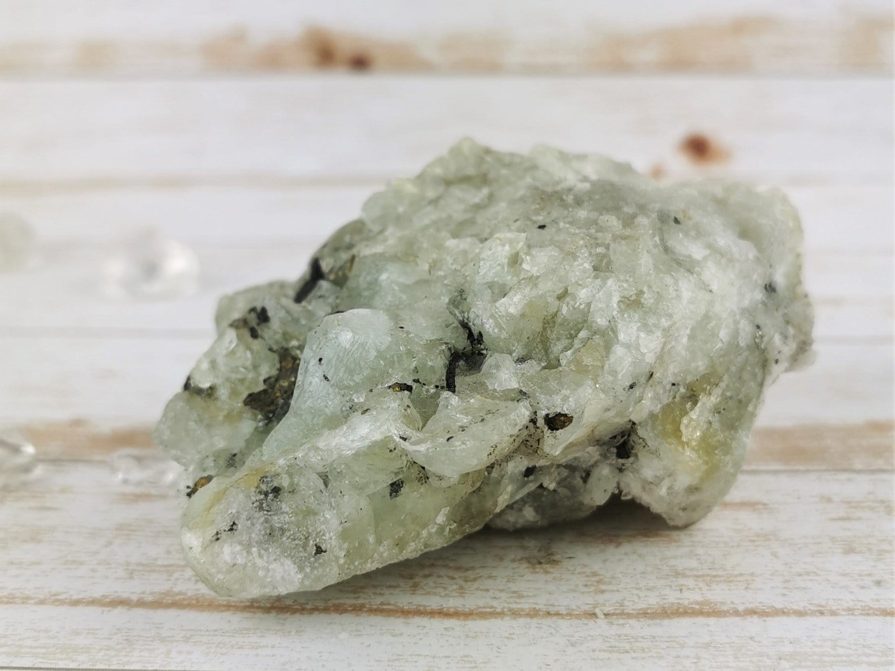 Natural Datolite with Pyrite Crystal Specimen - Rare Mineral Collection for Healing, Meditation & Home Decor