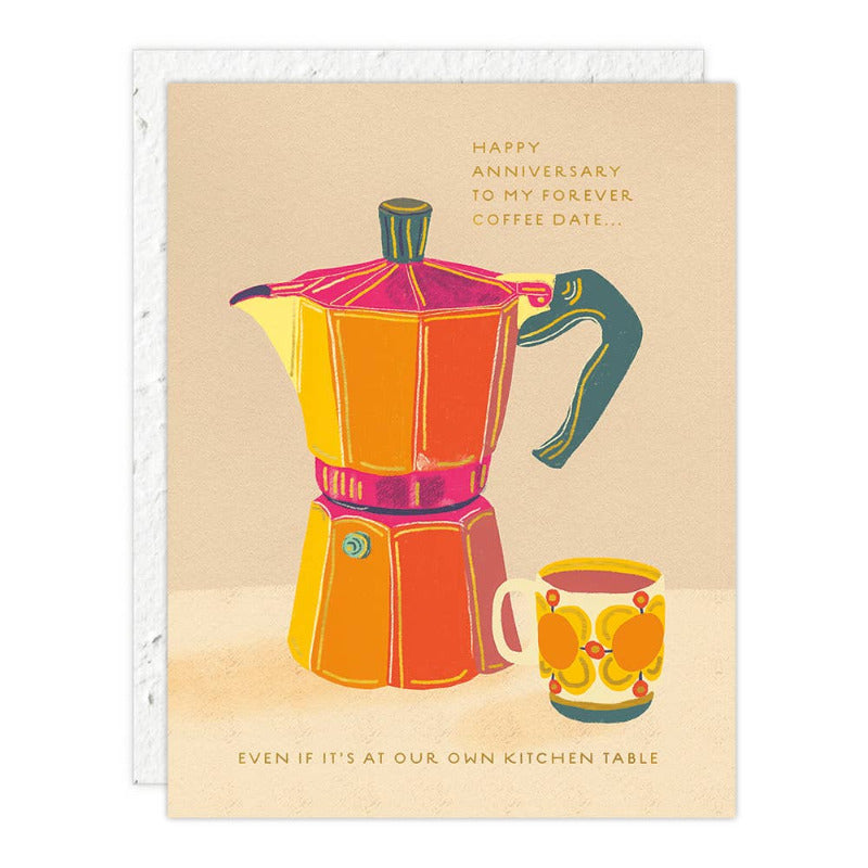 Anniversary Greeting Card for Coffee Lovers - Perfect Espresso-Themed Gift for Couples, Husband or Wife - Ideal for Coffee Date Nights & Romantic Celebrations