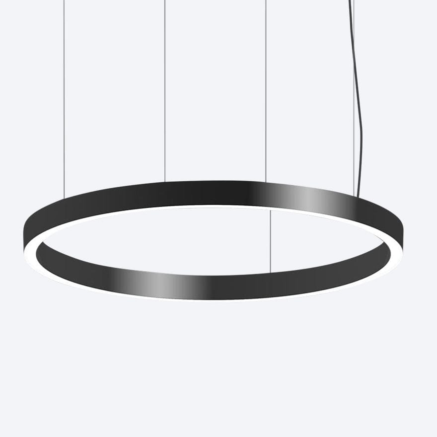 80 x 60 LED Ring Up & Down Pendant Light - Modern Dimmable Hanging Fixture for Dining Room, Kitchen Island or Bedroom Lighting