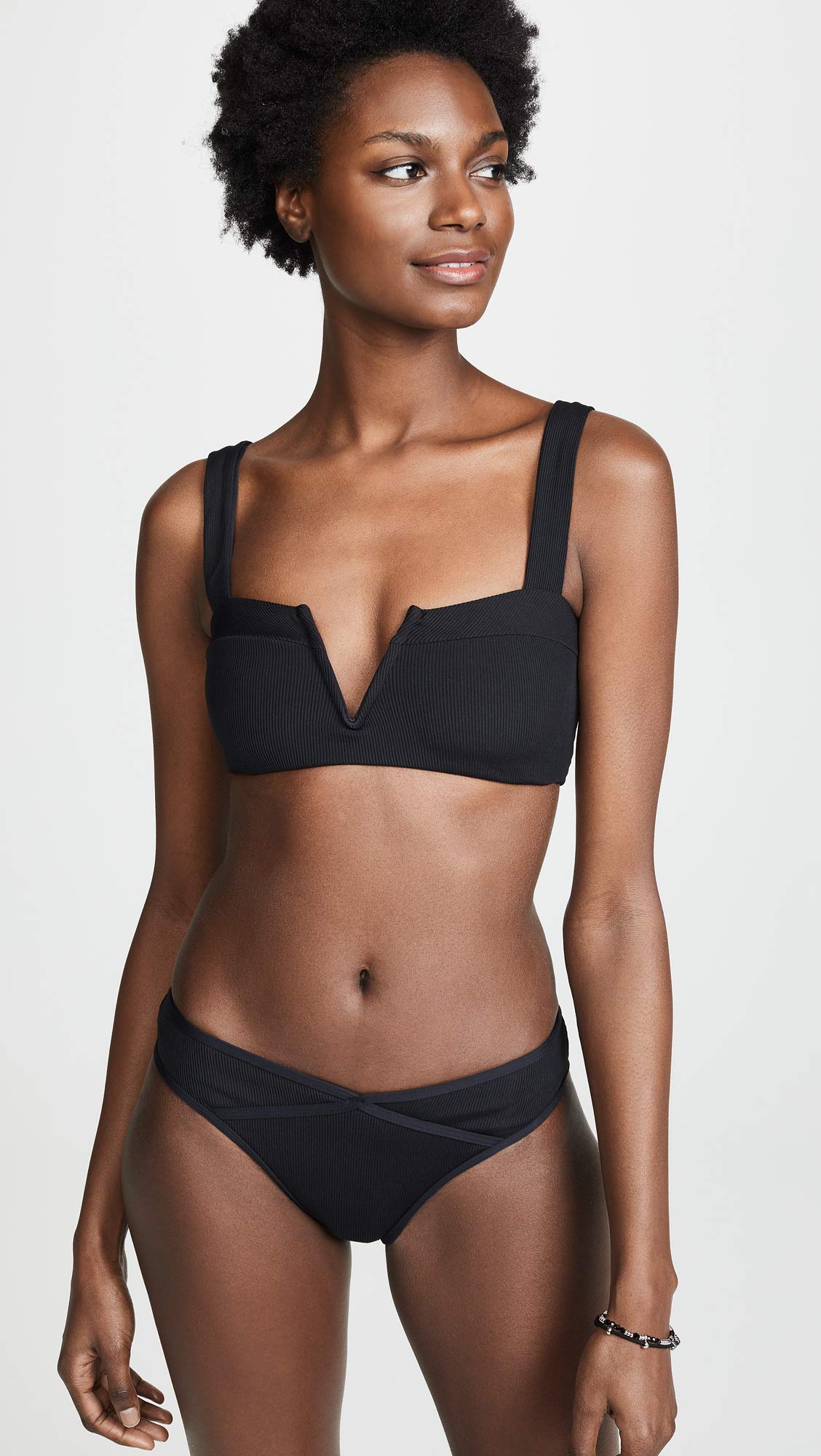 L*Space Women's Fanning Bikini Bottoms - High Waisted Swimwear for Women, Black, Small | Perfect for Beach Vacations, Pool Parties & Summer Getaways