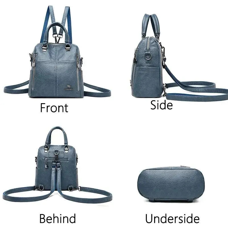 Premium Genuine Leather Women's Travel Backpack - Stylish Laptop Bag for Work, School & College - Perfect for Business Trips, Commuting & Daily Use