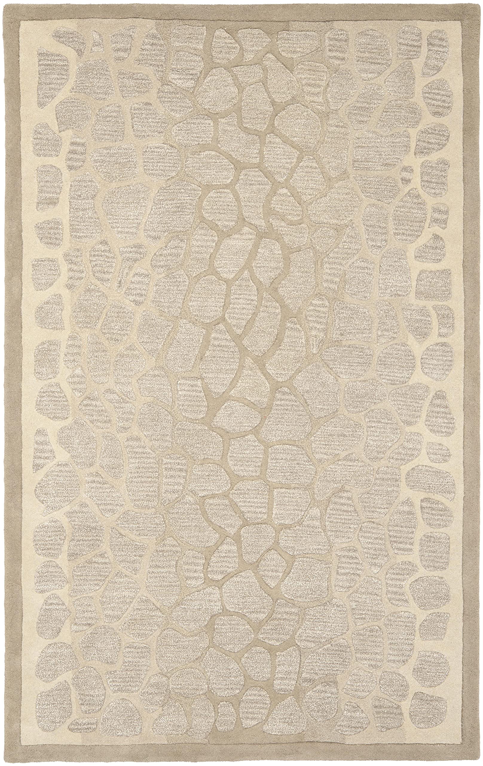 MARTHA STEWART x SAFAVIEH 4' x 6' Handmade Arusha Wool & Viscose Accent Rug - Buckwheat Beige MSR3615B - Perfect for Living Room, Bedroom or Office Decor