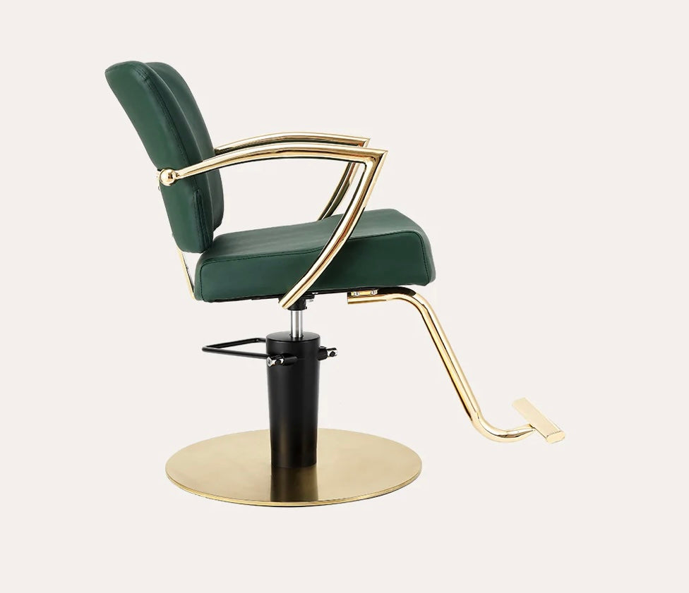 Premium Manhattan Gold Salon Chair - Adjustable Hydraulic Styling Chair for Hairdressers & Barbers - Perfect for Salons, Spas & Home Use