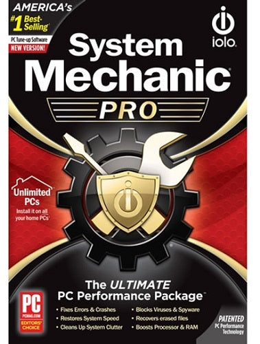 IOLO System Mechanic Pro - PC Optimization Software for Windows | Whole Home License (3-5 Devices) | Boost Speed, Clean Junk Files & Fix Errors | Perfect for Gaming, Work & Home Use