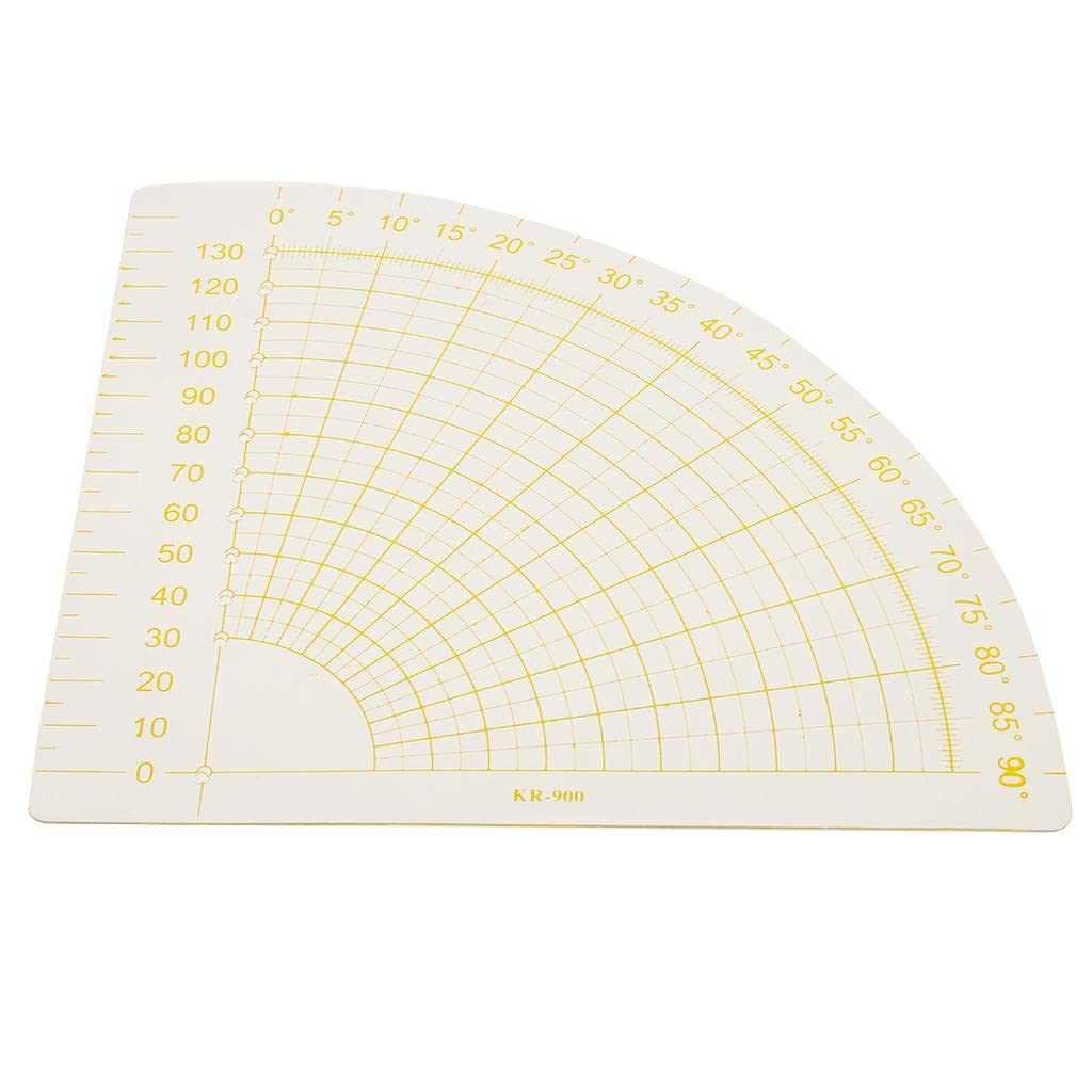 AMLESO 18x16cm Sector Shape Plastic Quilting Ruler - Precision Patchwork & Sewing Tool for DIY, Tailoring, Quilting Projects - Perfect for Dressmaking, Crafting, and Fabric Measuring