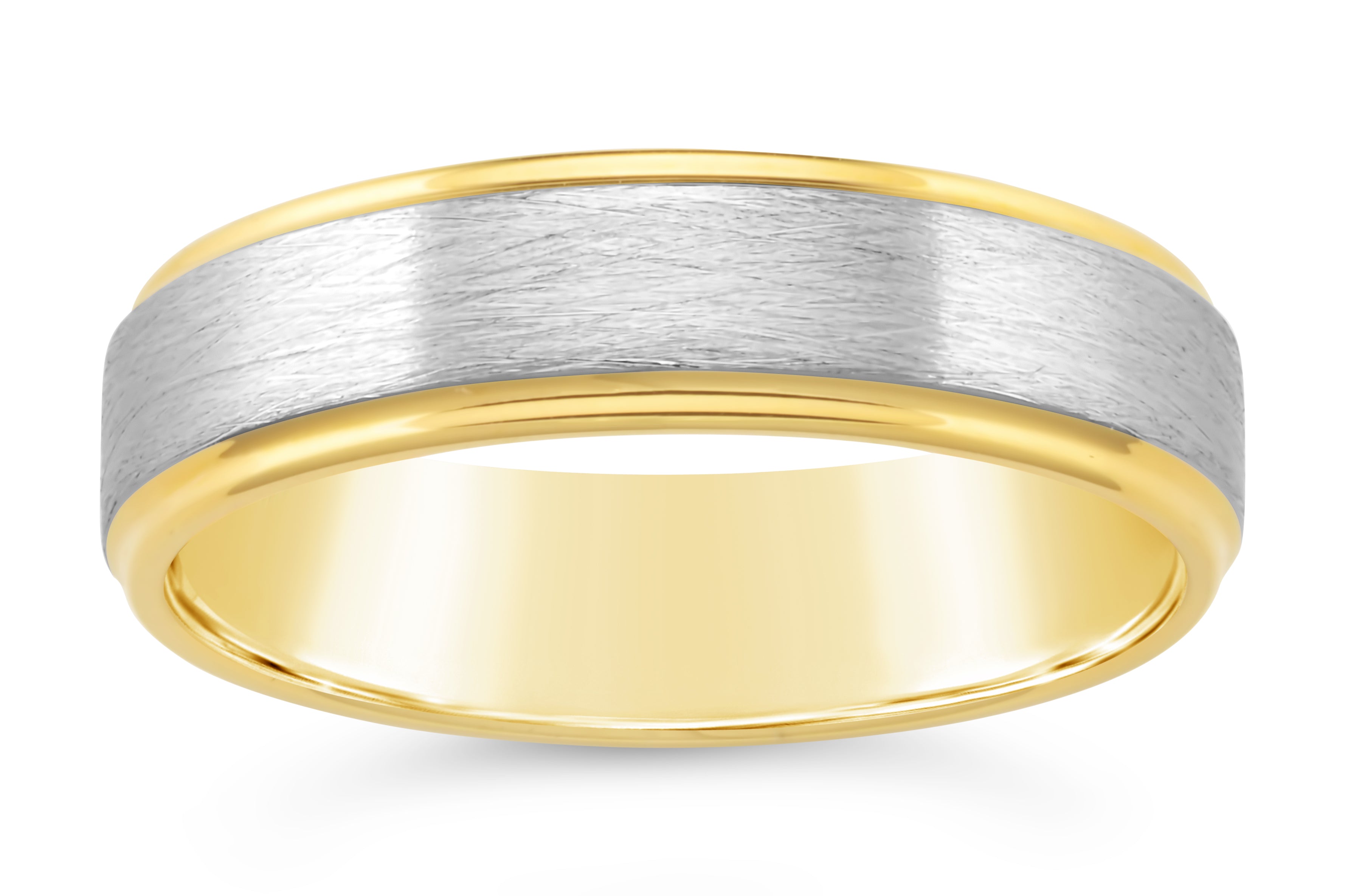 6mm Stainless Steel Men's Ring - Durable Polished Silver Band for Wedding, Engagement & Everyday Wear