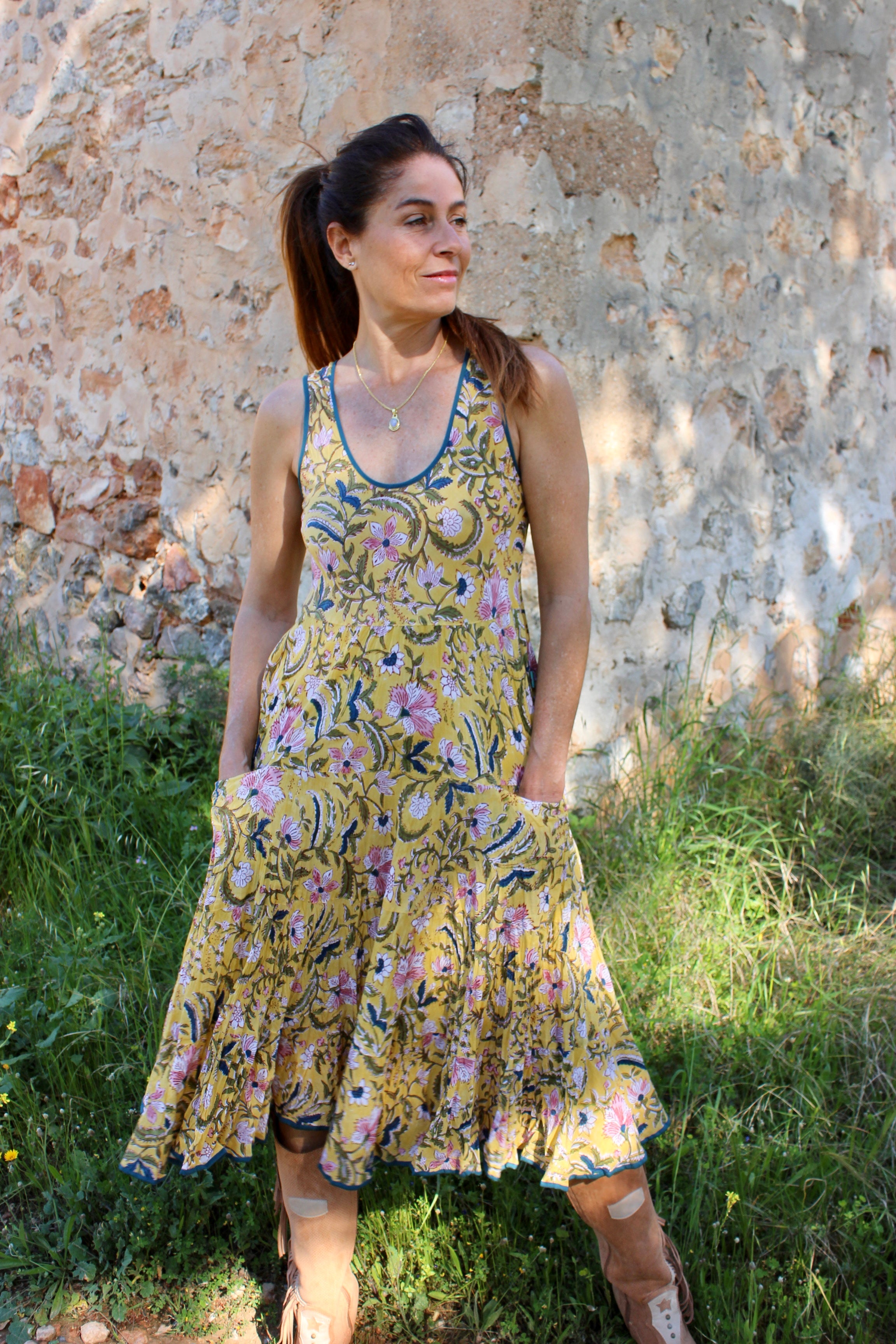Women's Floral Sundress - Sleeveless Summer Dress for Beach, Vacation & Casual Wear | Lightweight & Comfortable