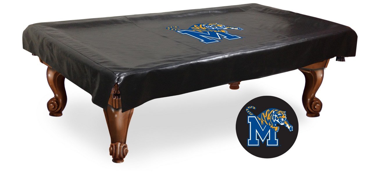 NCAA Memphis Tigers Billiard Table Cover - Officially Licensed Pool Table Protector for Game Room, Bar, and Home Decor - Durable & Waterproof Felt Fabric