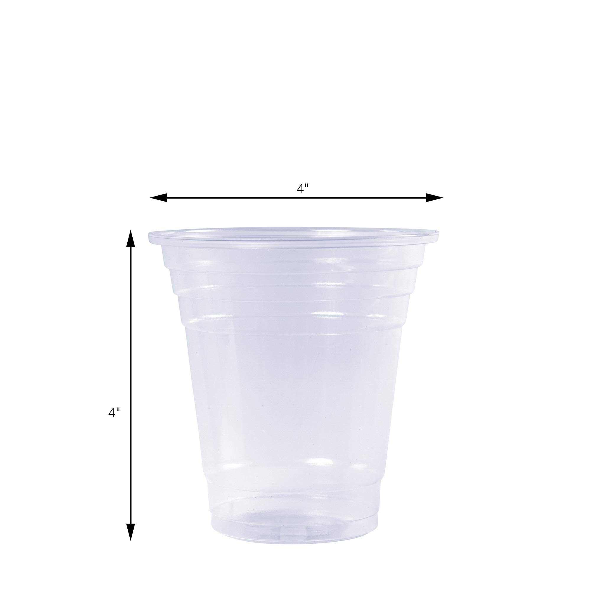 14 oz Clear Plastic Disposable Cold Cups - 50 Count Bulk Pack for Bubble Tea, Boba, Iced Coffee, Smoothies & Party Drinks - Perfect for Cafes, Restaurants, Events & Home Entertaining