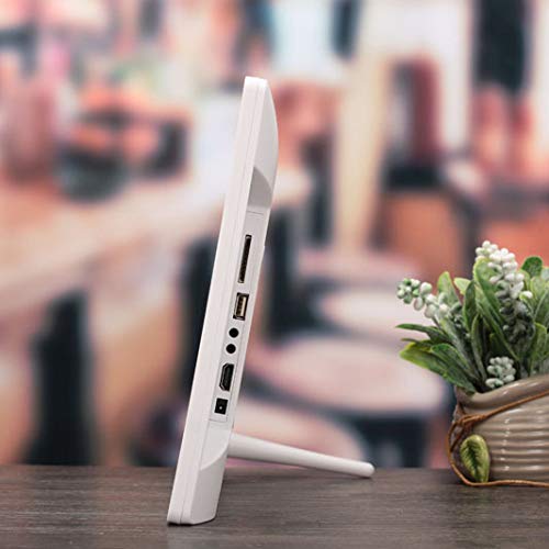 15.6 Inch Digital Picture Frame - Full HD 1920x1080 IPS Display, Electronic Photo Album with Music & Video Player - Perfect for Home Decor, Office Display & Digital Advertising (White)