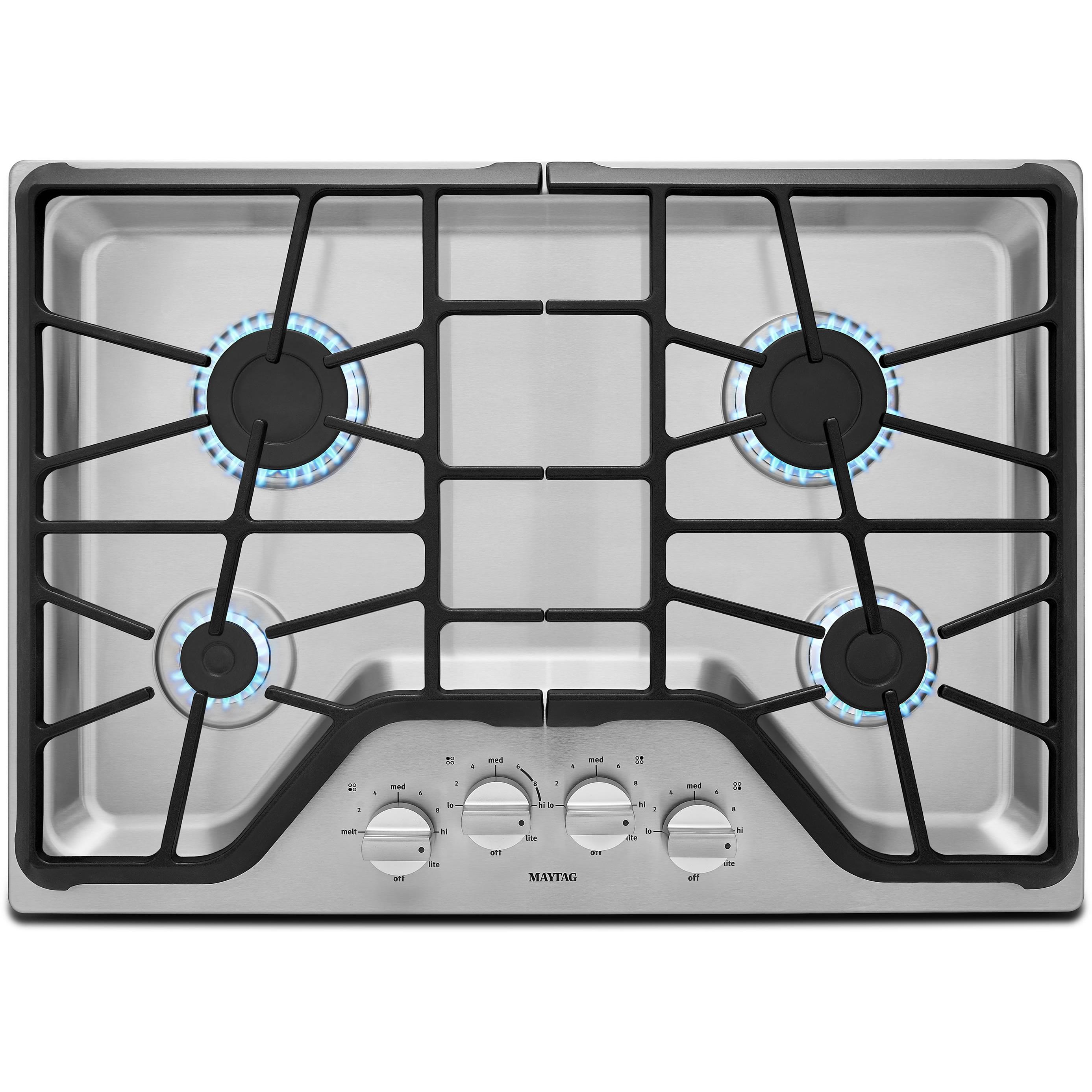 Maytag 30-Inch Built-In Gas Cooktop MGC7430DS - Professional Stainless Steel Range for Modern Kitchens | Perfect for Home Chefs & Entertaining