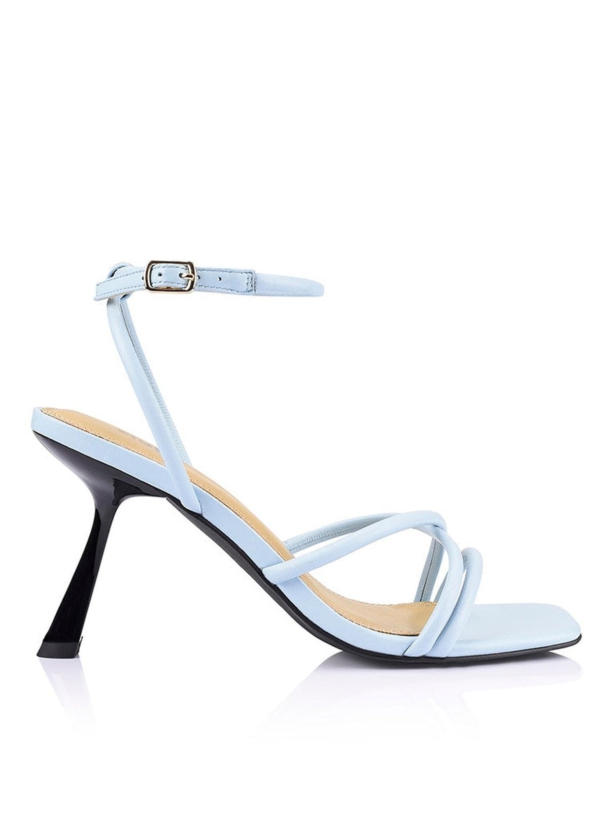 Spruce Heeled Sandals for Women | Pale Blue Leather Summer Shoes | Perfect for Weddings, Beach Vacations & Date Nights