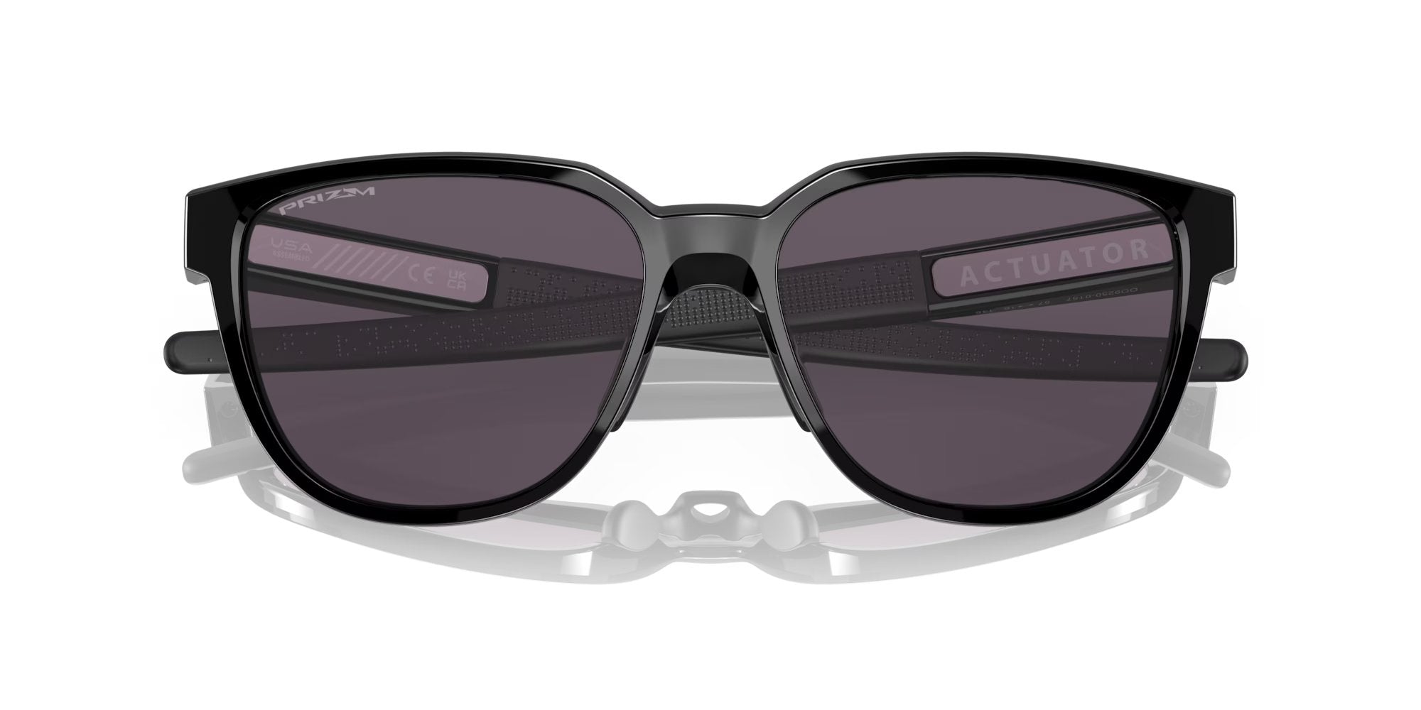 Oakley Actuator Sunglasses - Polished Black Frame with Prizm Grey Lenses - UV Protection for Driving, Running & Outdoor Sports