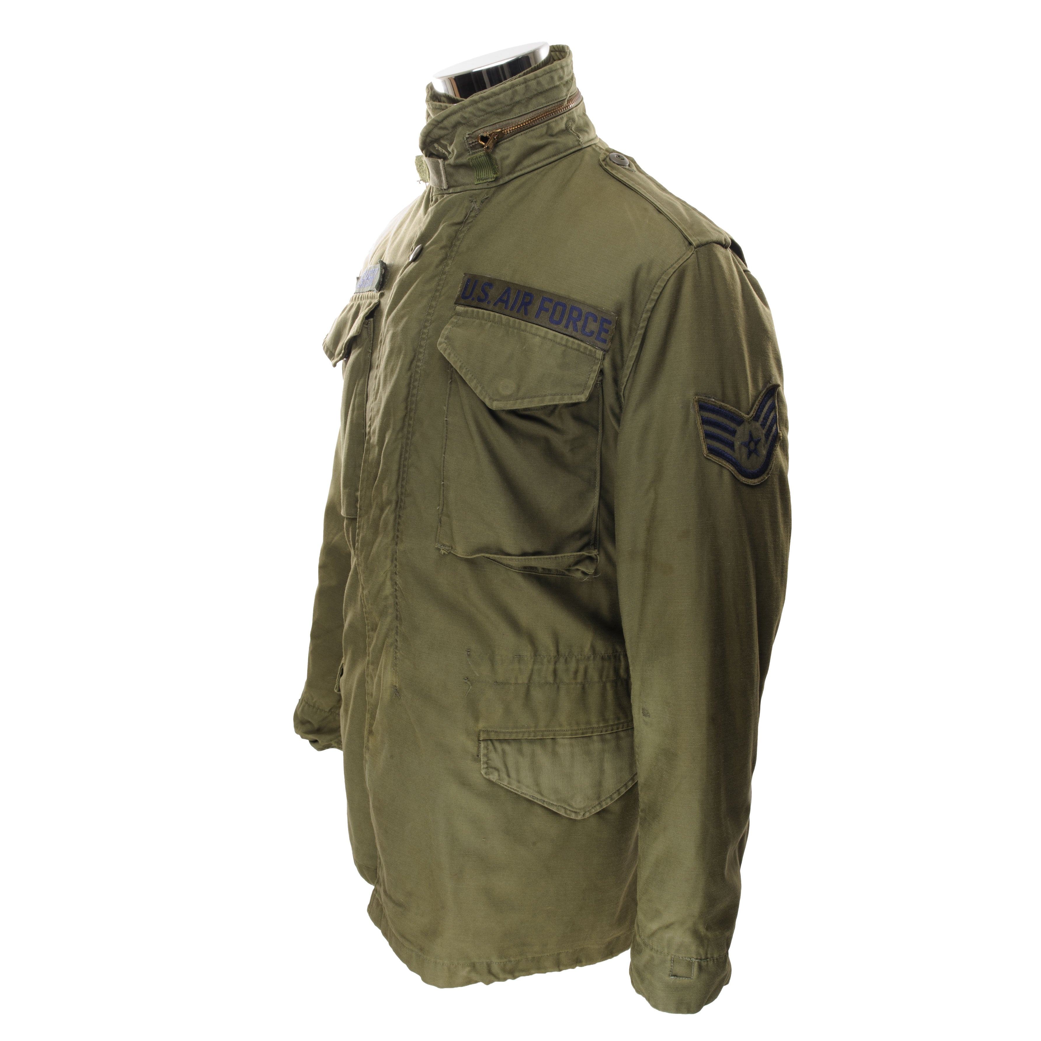 Vintage USAF Air Force M65 Field Jacket with Patches - Vietnam War 1975 - Size Small Long - Military Collectible & Outdoor Adventure Gear