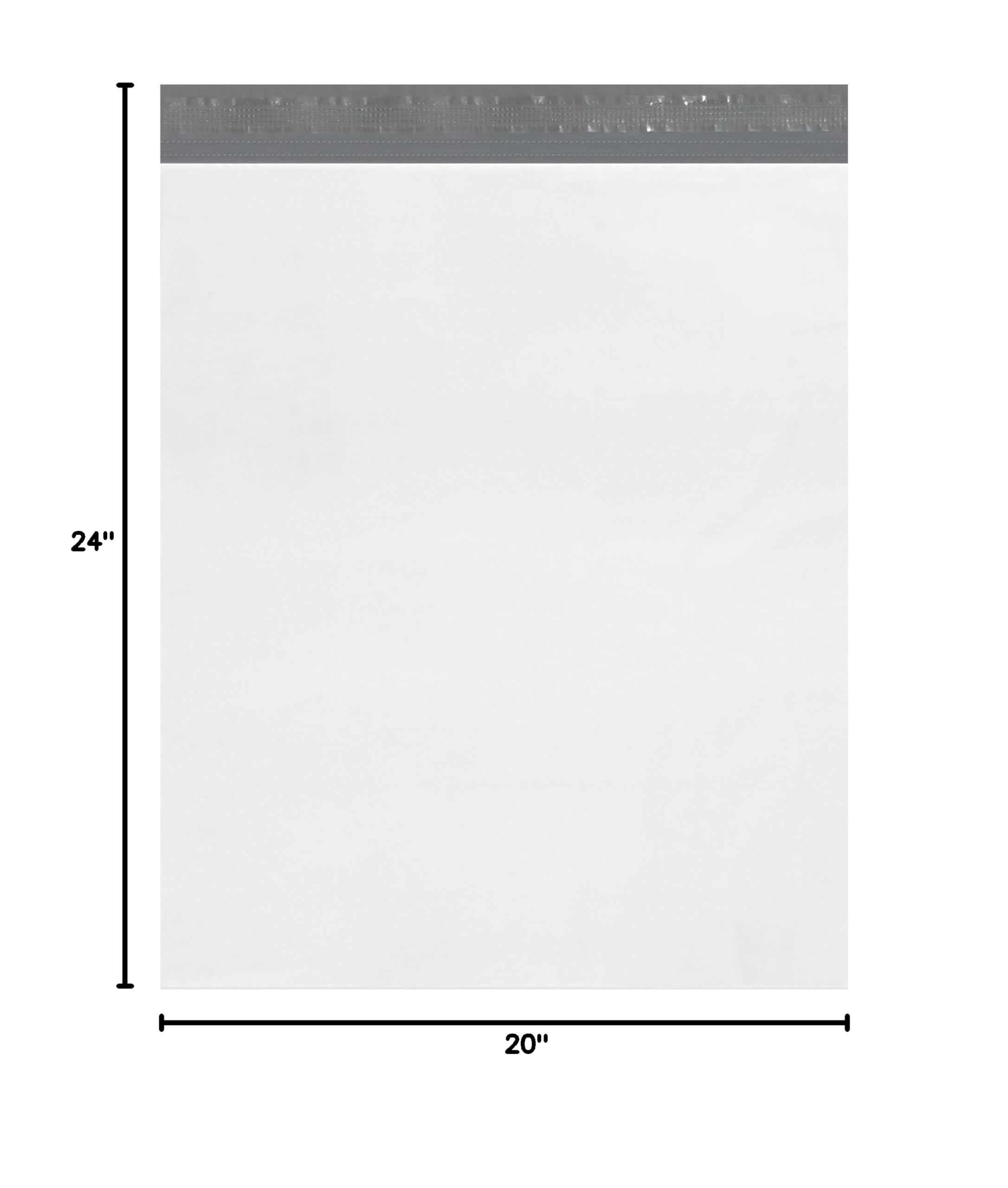 20x24x4 Inch White Poly Mailers - 100 Pack Bulk Shipping Envelopes for Ecommerce | Durable Waterproof Mailing Bags for Clothing, Books & Online Store Packages
