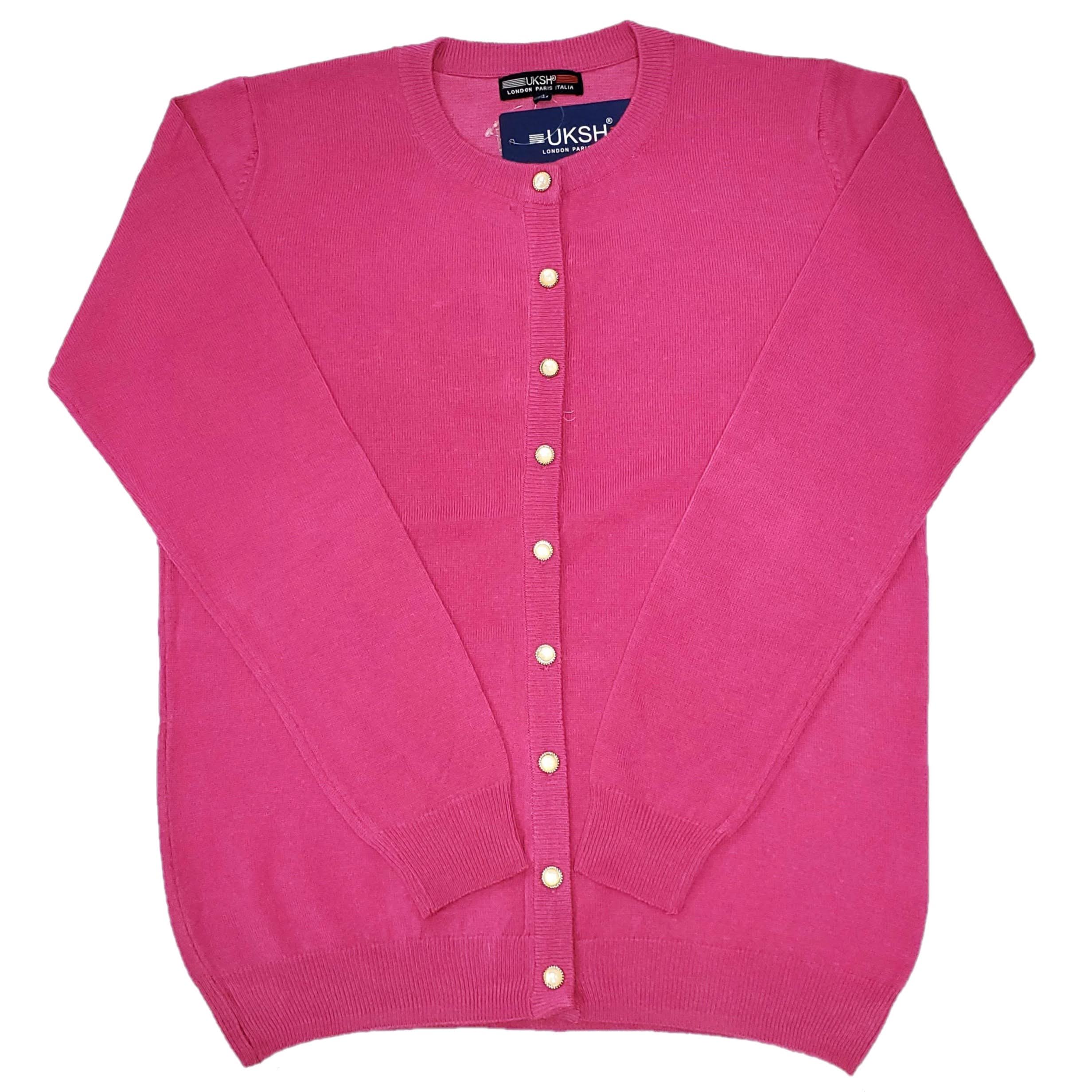 Women's Basic Round Neck Cardigan Sweater - Soft & Comfortable Knitwear for Casual Wear, Office, and Layering Outfits