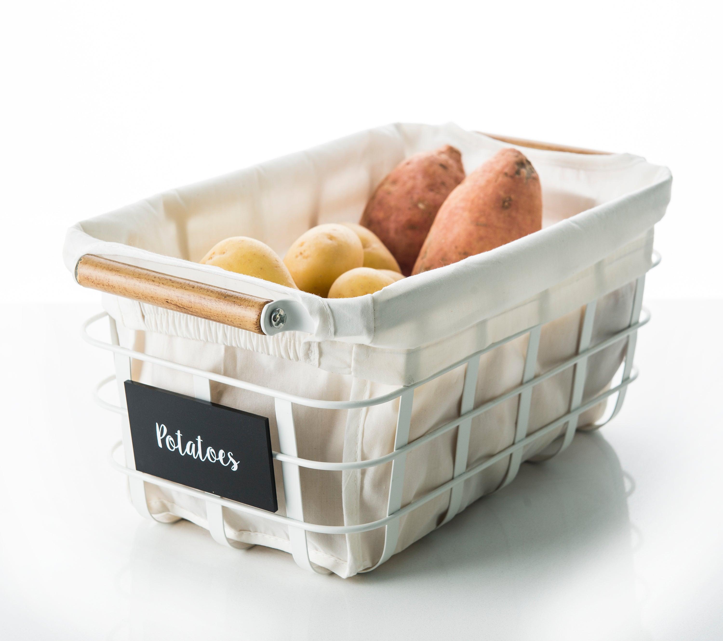 Premium Cotton Storage Liner for Rectangular Baskets - Breathable Fabric Organizer for Home, Nursery & Office - Perfect for Laundry, Toys & Clothes Storage