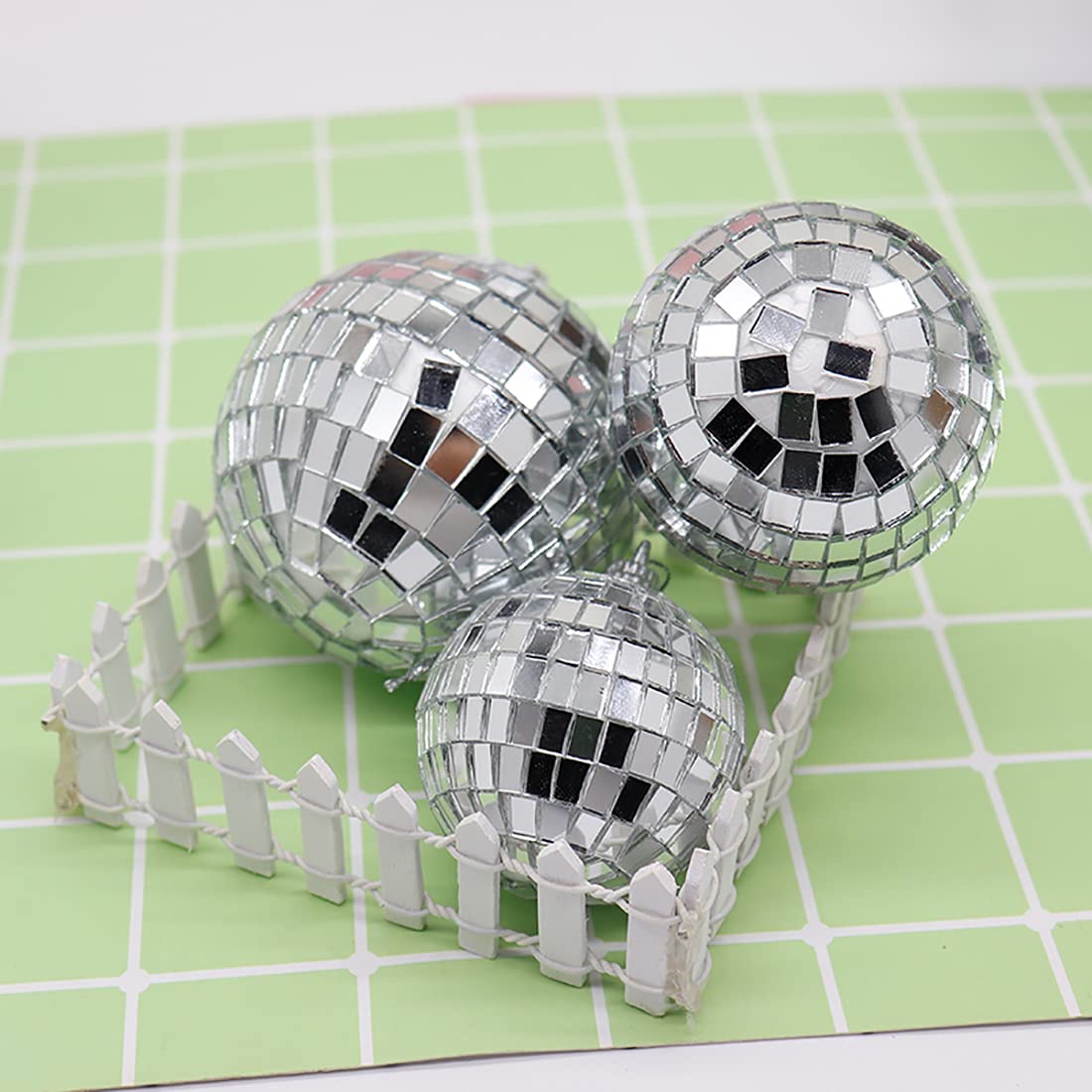 12 Pcs 1.2 Inch Shatterproof Reflective Mirror Disco Balls - Christmas Tree & Holiday Party Decorations for Wedding, Home, Xmas, New Year, and Festive Celebrations
