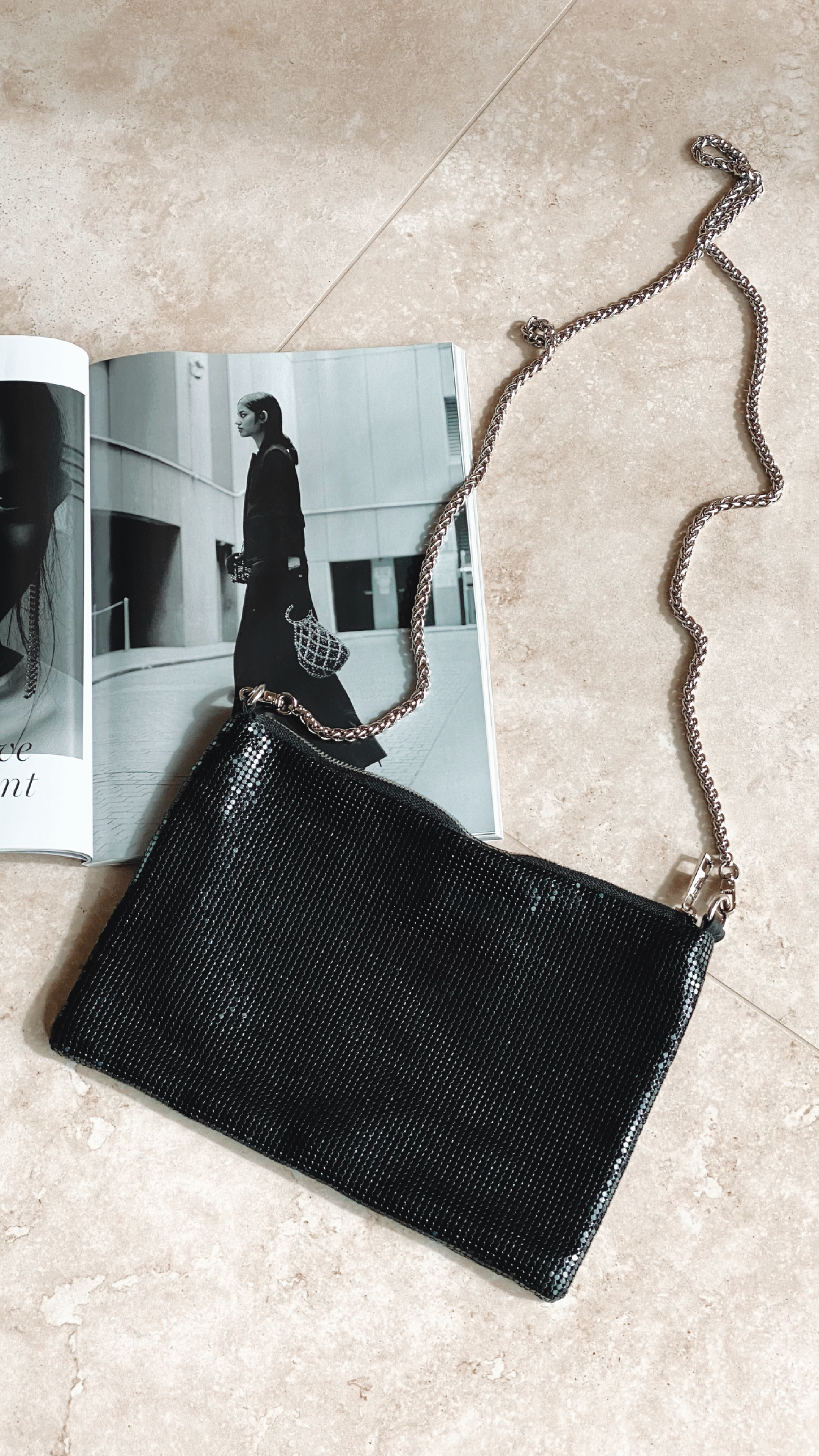 Black Chain Mesh Bag - Durable & Stylish for Groceries, Beach, and Shopping - Perfect for Produce, Laundry, and Organizing