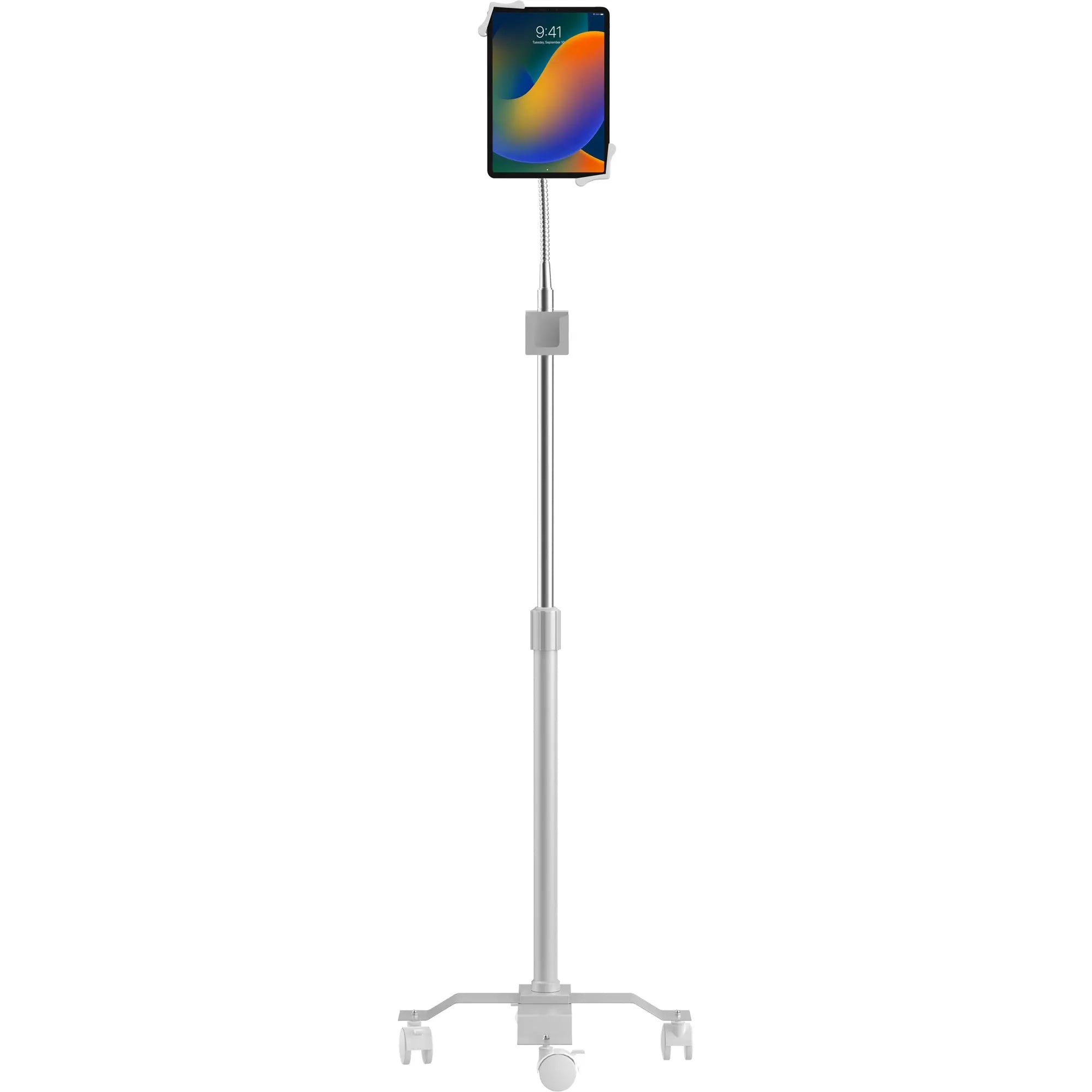 Compact Adjustable Gooseneck Floor Stand for Microphone, Camera, Ring Light - Perfect for Live Streaming, Podcasting, and Video Recording