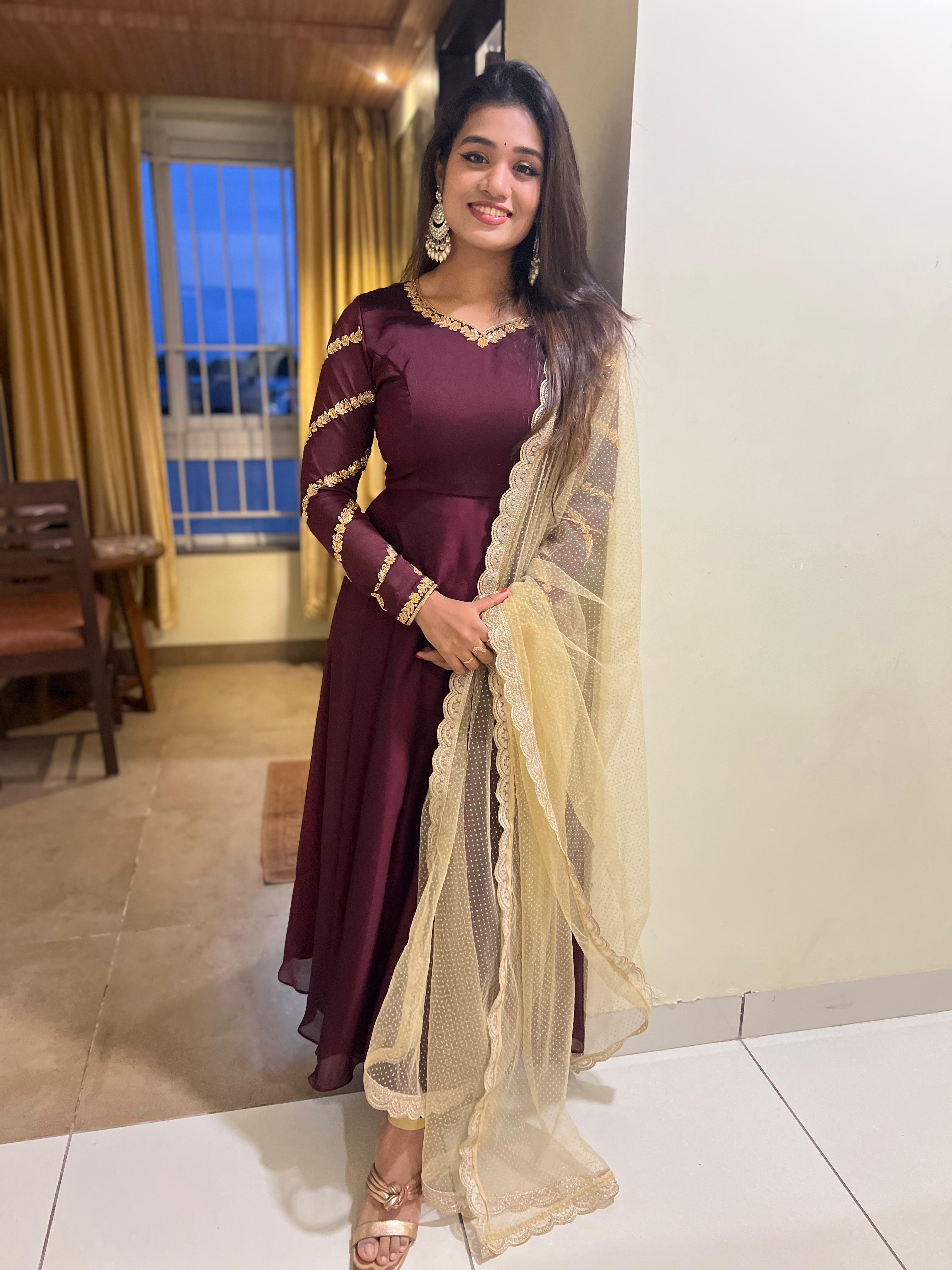 DD571 Premium Handcrafted Anarkali Dress for Women – Elegant Ethnic Wear for Weddings, Parties & Festive Occasions
