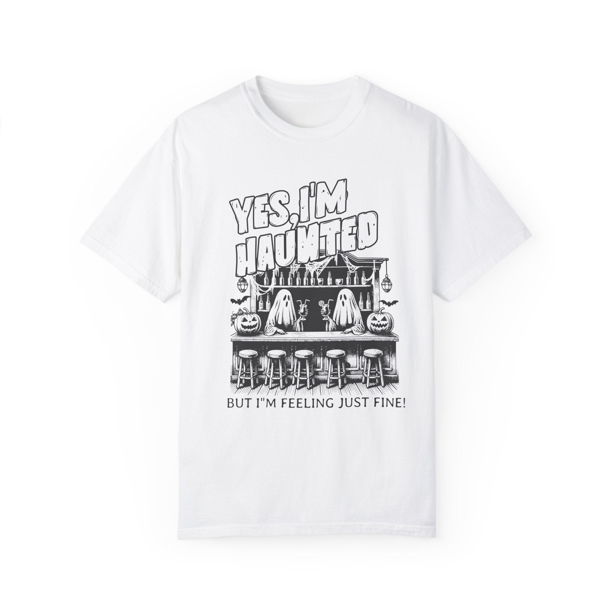 Haunted Halloween T-Shirt - Spooky Ghost Design for Men & Women - Perfect for Costume Parties, Trick or Treating, and Horror Theme Events