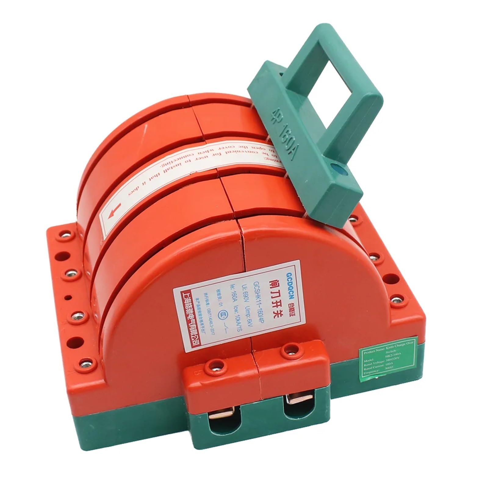 4P Knife Switch 32A 63A 100A 160A 225A - High Power 220V Double Throw Disconnector - 2 Phase Electrical Switch for Industrial & Commercial Use - Perfect for Power Distribution & Motor Control