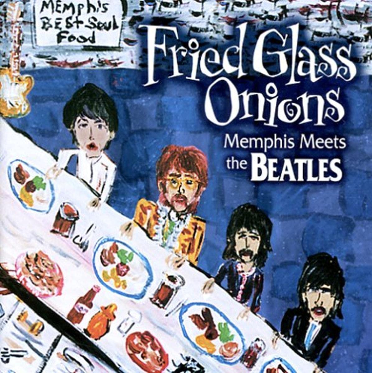 Fried Glass Onions: Memphis Meets The Beatles - Unique Home Decor & Music Lover Gift for Beatles Fans, Vintage Style Kitchen Decor