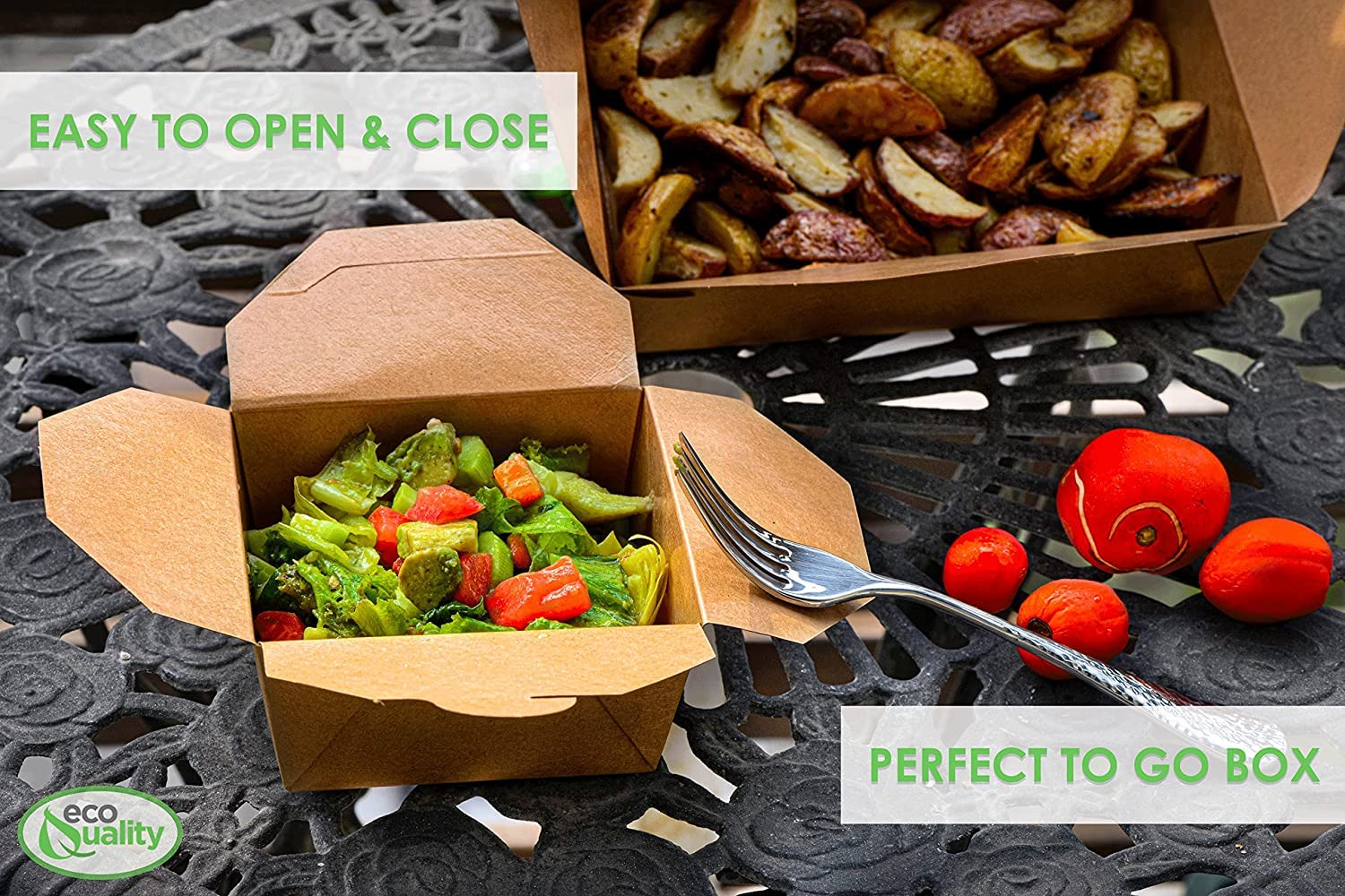 Eco-Friendly 26 oz Kraft Brown Paper Take Out Containers - Microwave Safe, Leak & Grease Resistant To-Go Boxes for Restaurants, Catering & Food Trucks - Recyclable Lunch Boxes (Pack of 350) - Perfect for Takeout Meals, Picnics & Office Lunches