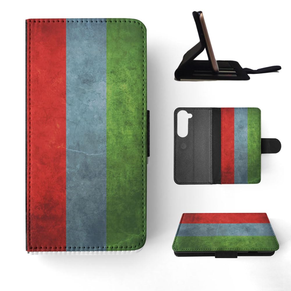 Dagestan Country Flag Flip Wallet Phone Case for Samsung Galaxy S23 - Stylish Protective Cover with Card Slots | Perfect for Travel, Work & Everyday Use