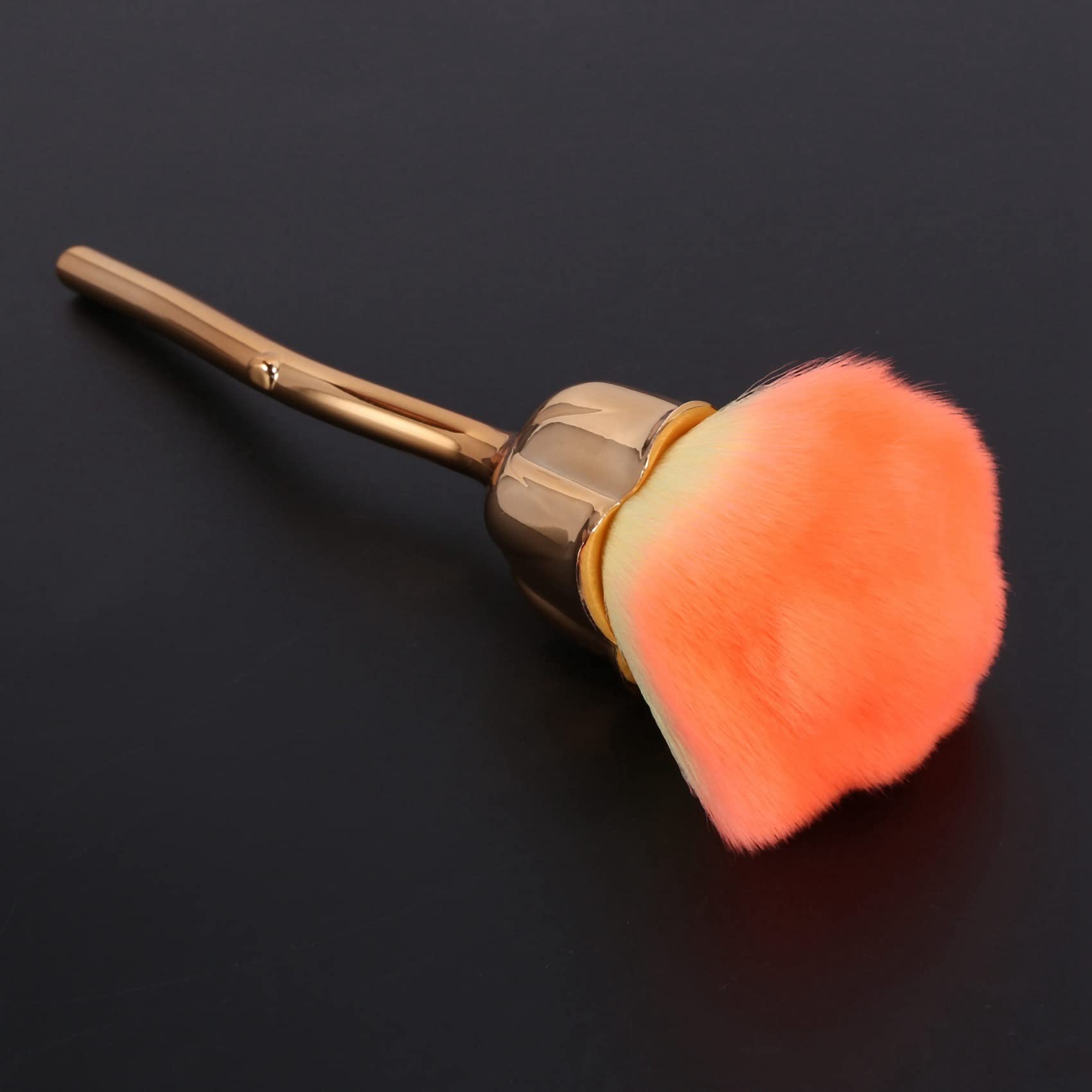 Premium Nail Dust Brush - Soft Pink Cleaning Brush for Nail Art, Manicure & Makeup (Gold Handle) | Perfect for Salon, Home & Professional Use