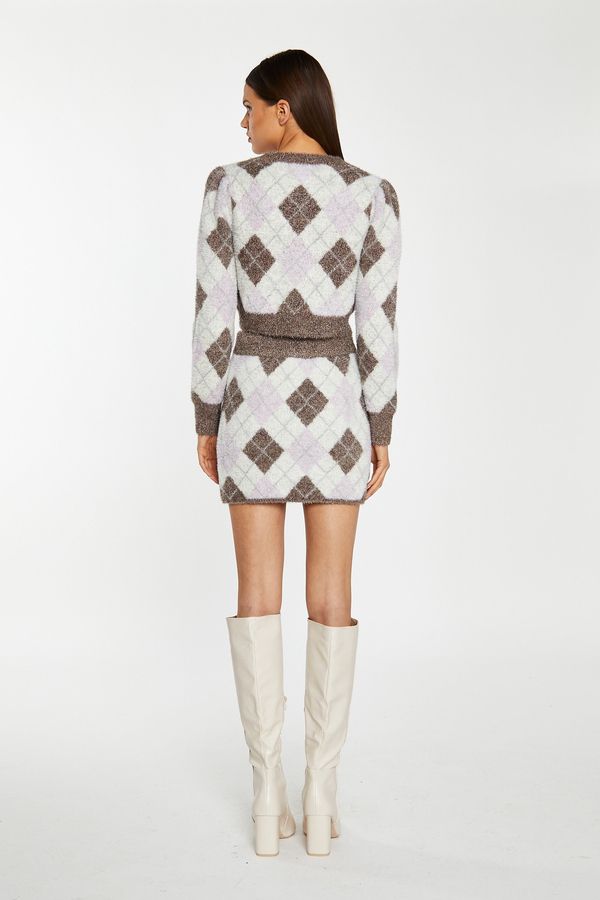 Argyle Knit Sweater for Men & Women - Vintage Style Pullover Jumper - Perfect for Office, Casual Wear & Holiday Outfits
