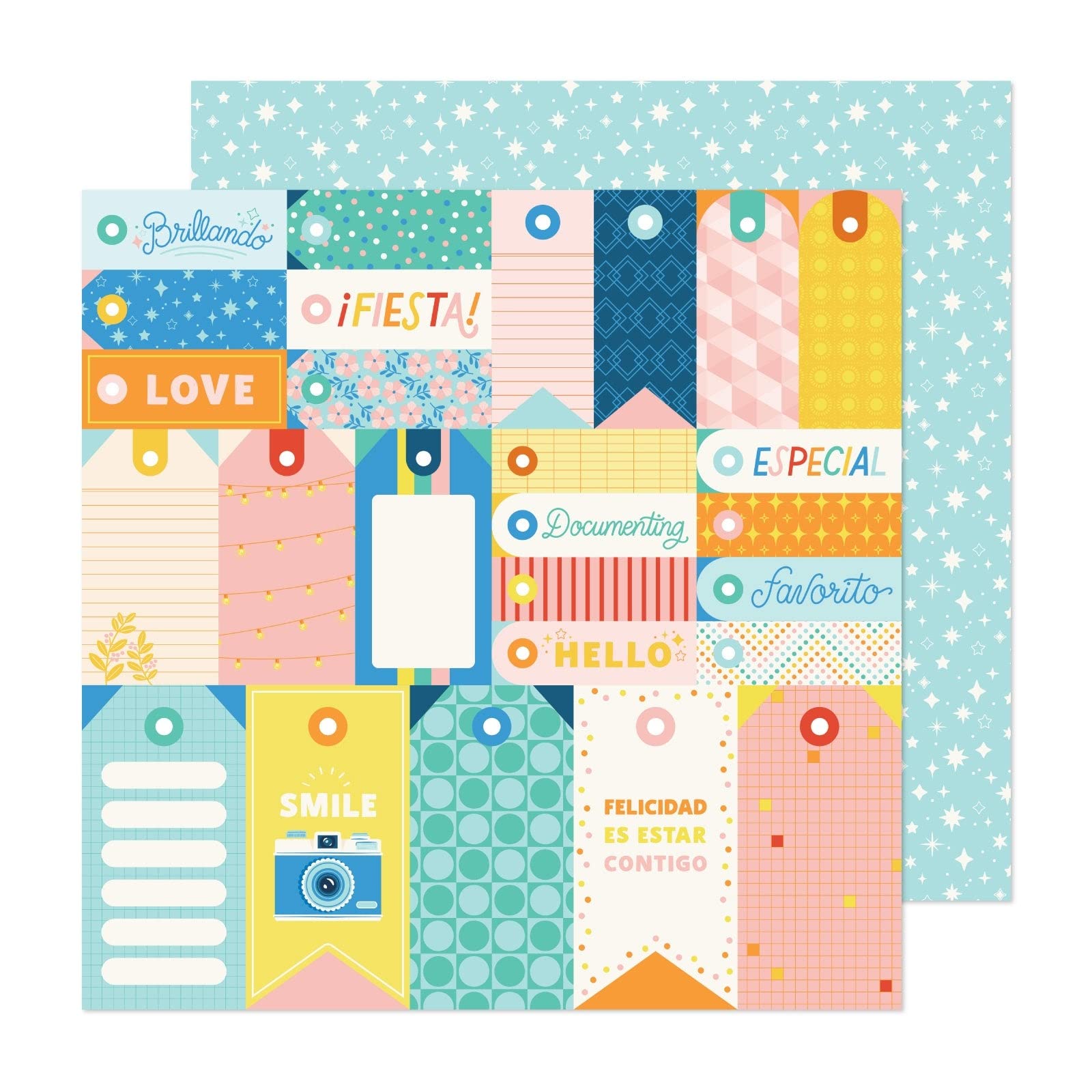 American Crafts Specialty Paper BRIG - Shine Bright for Scrapbooking, Card Making & DIY Craft Projects