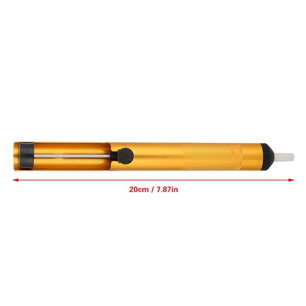 3Pcs Manual Desoldering Pump - Solder Suction Tool with Gold Aluminum Tip for Electronics Repair, PCB Soldering & DIY Projects