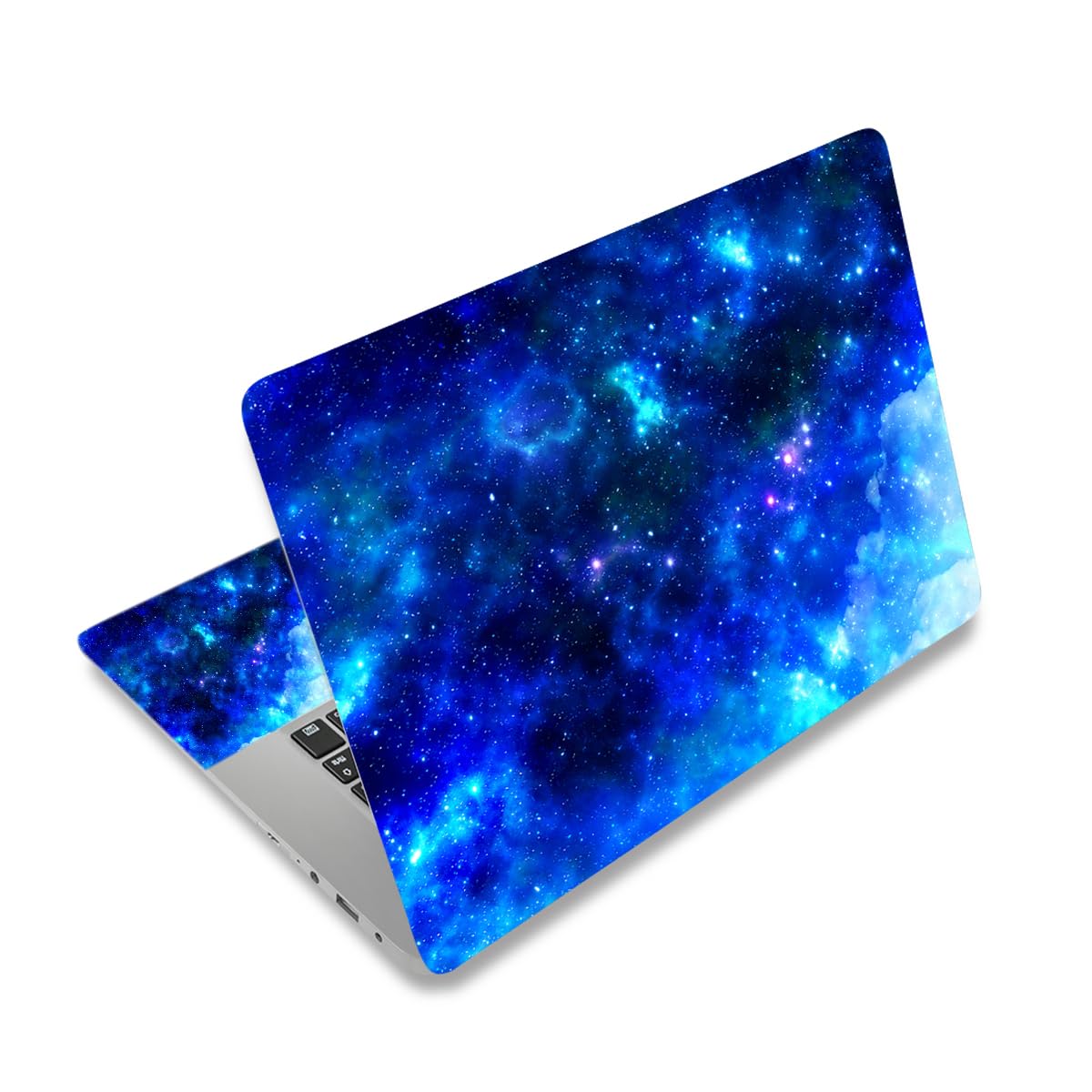 12-15.6 Inch Reusable Laptop Stickers Decal Skin Protector Cover - Compatible with HP, Dell, Apple MacBook, Samsung, Acer, Lenovo, Asus, Sony & Toshiba Laptops (Blue Galaxy Design) - Perfect for Personalization, Protection & Style Enhancement
