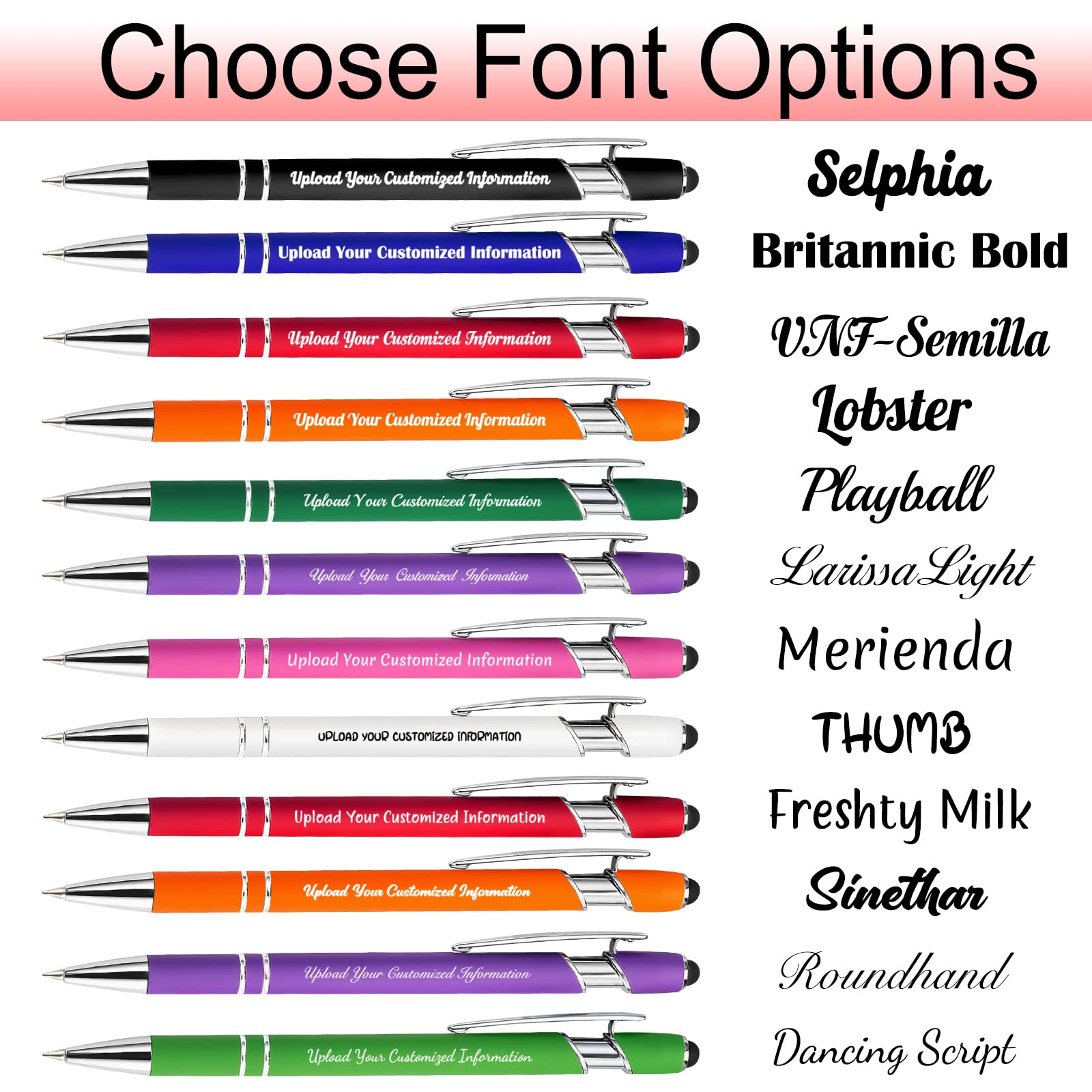 500 Pcs Custom Engraved Ballpoint Pens with Business Name & Logo - Personalized Bulk Pens for Office, Promotions, Gifts - Soft Black Ink Touch Stylus - Perfect for Anniversaries, Graduations, Birthdays & Corporate Events